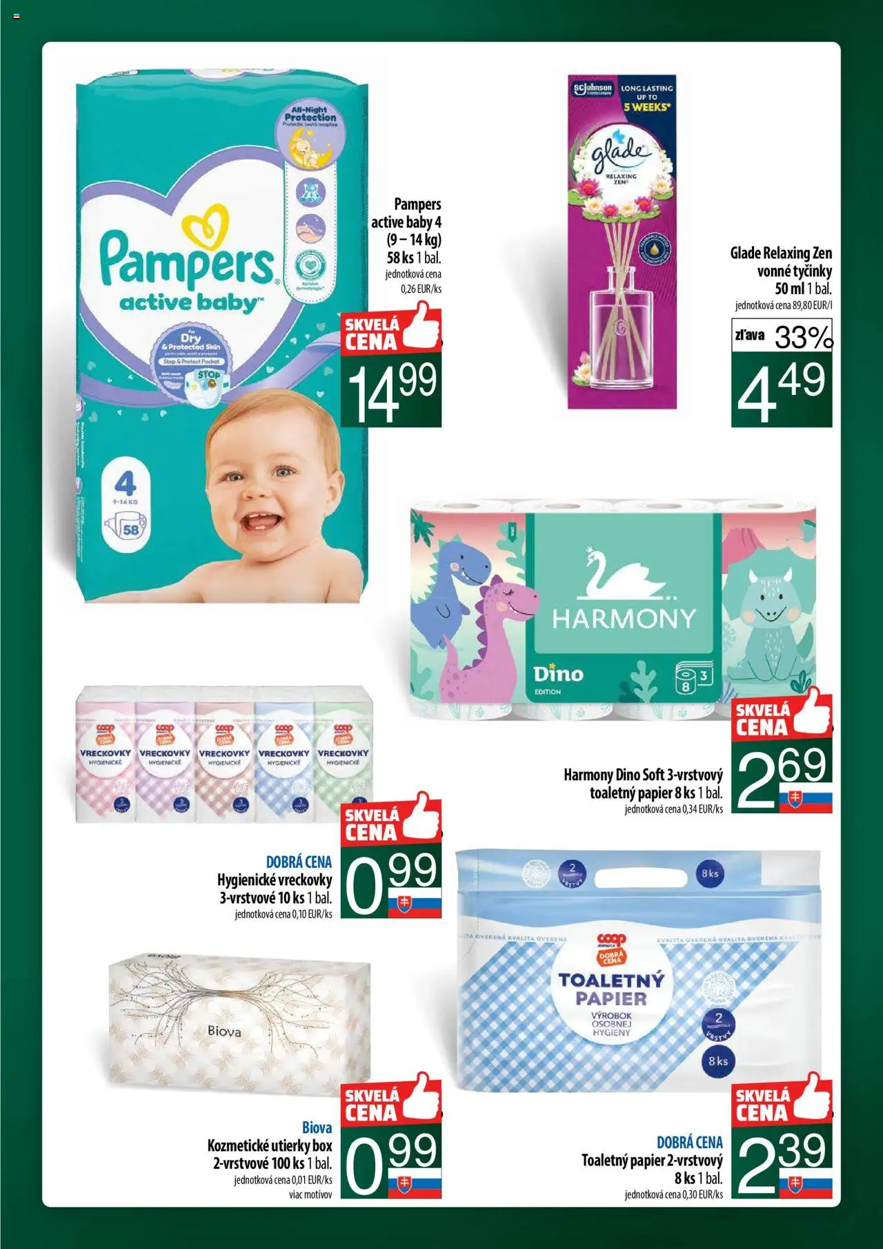 Nové COOP Jednota akcie – leták je platný od 11.09.2025 | Strana: 61 | Produkty: Toaletný papier, Pampers