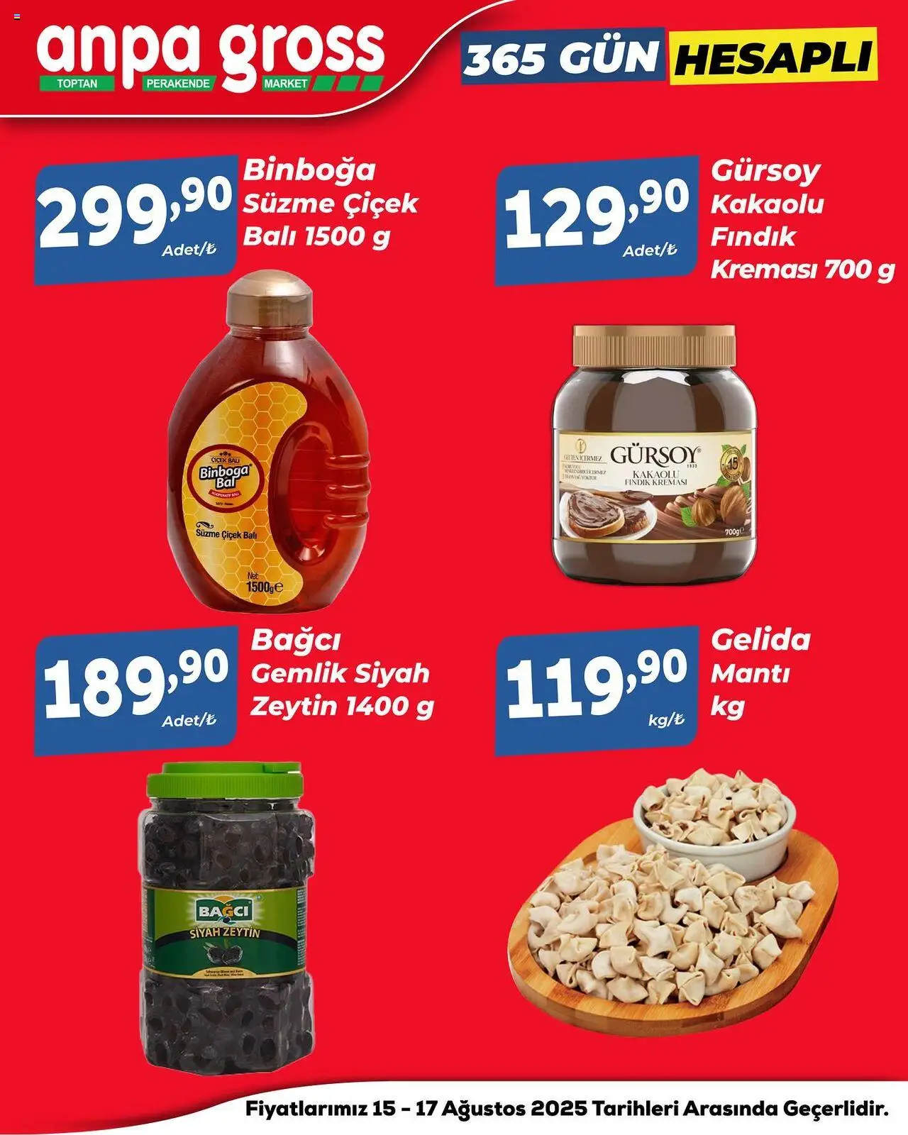 Anpa Gross Hafta Sonu Fırsatları  - 15.08.2025 tarihinden itibaren geçerlidir | Sayfa: 3 | Ürünler: Fındık, Zeytin