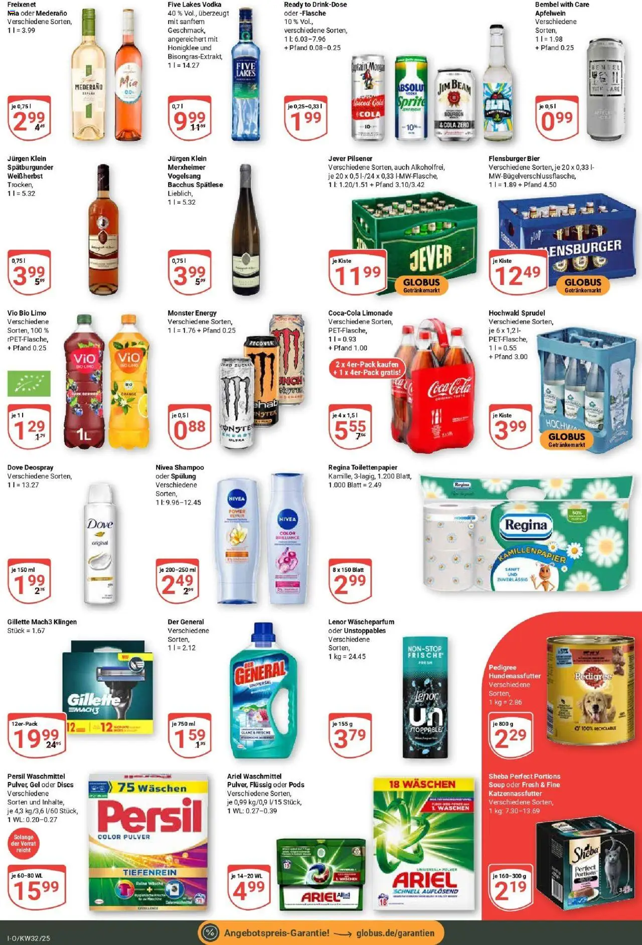 Globus prospekt Idar-Oberstein	 - gültig ab dem 03.08.2025 | Seite: 5 | Produkte: Coca cola, Cola, Waschmittel, Vodka