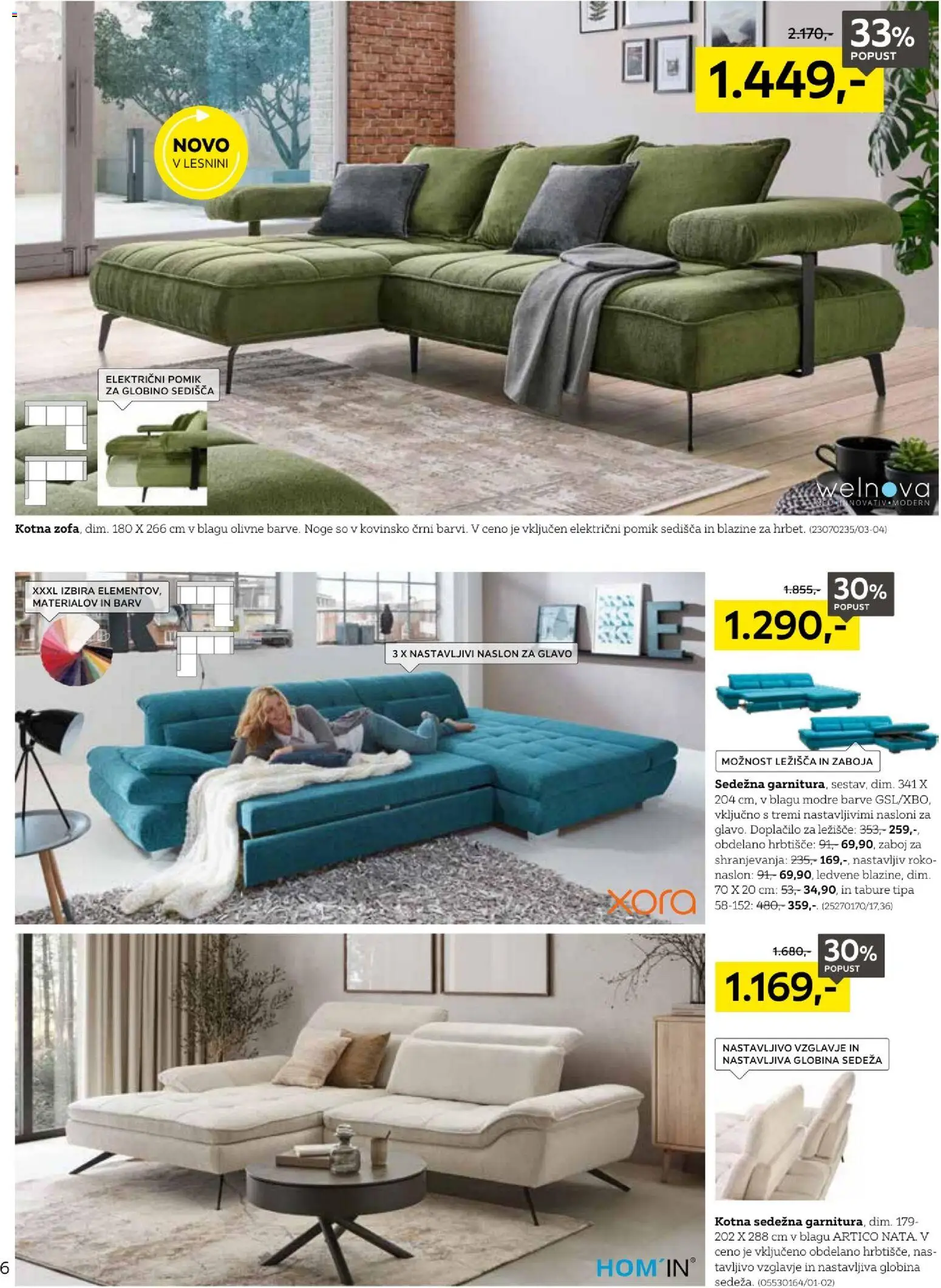 Novi XXXL Lesnina katalog ponudbe – veljaven od 16.03.2026 | Stran: 6 | Izdelki: Ležišče, Tabure, Zaboj