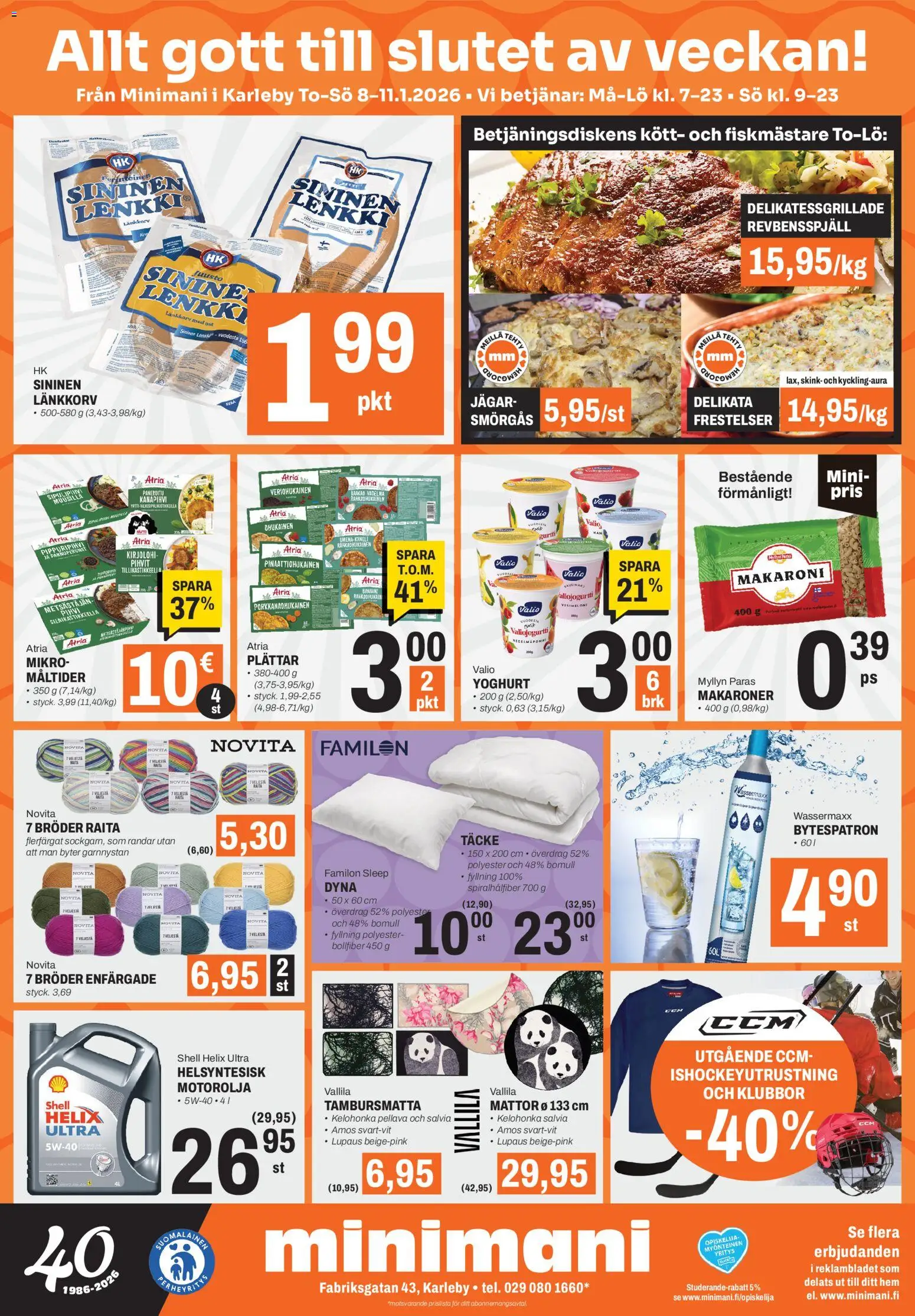 Minimani Tarjoukset - Kokkola – voimassa 07.01.2026 alkaen | Sivu: 2 | Tuotteet: Vadelma, Kirjolohi, Pihvi