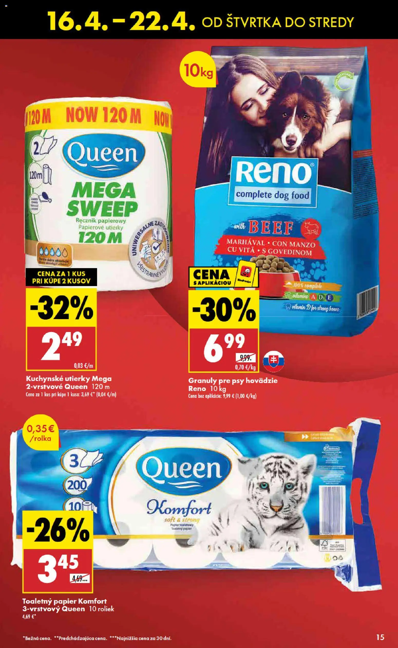 Nové Biedronka akcie – leták je platný od 16.04.2026 | Strana: 15 | Produkty: Toaletný papier