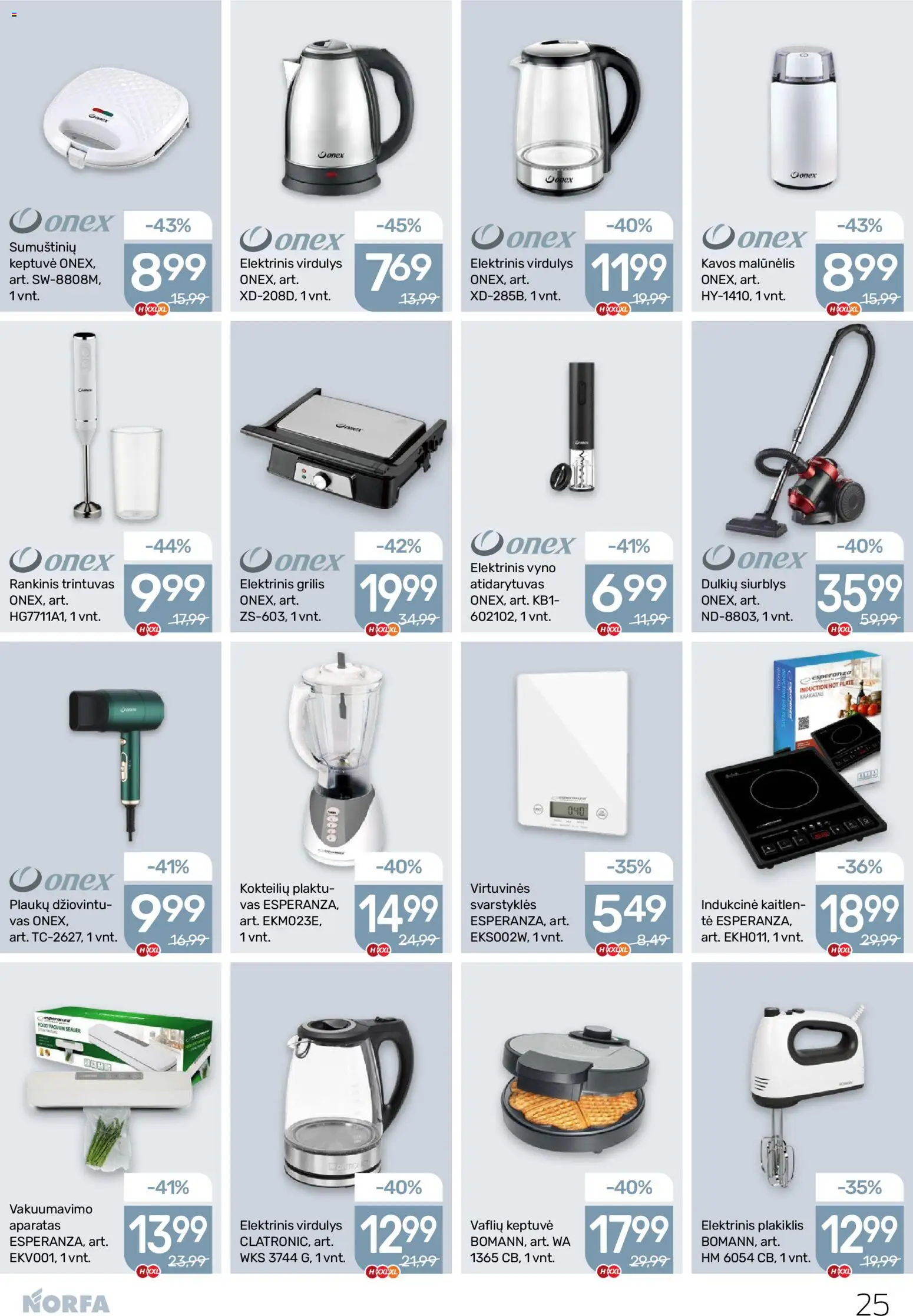 NORFA akcijos nuo 11.12.2025 | Puslapis: 25 | Prekių: Keptuvė, Virtuvinės svarstyklės, Grilis, Virdulys