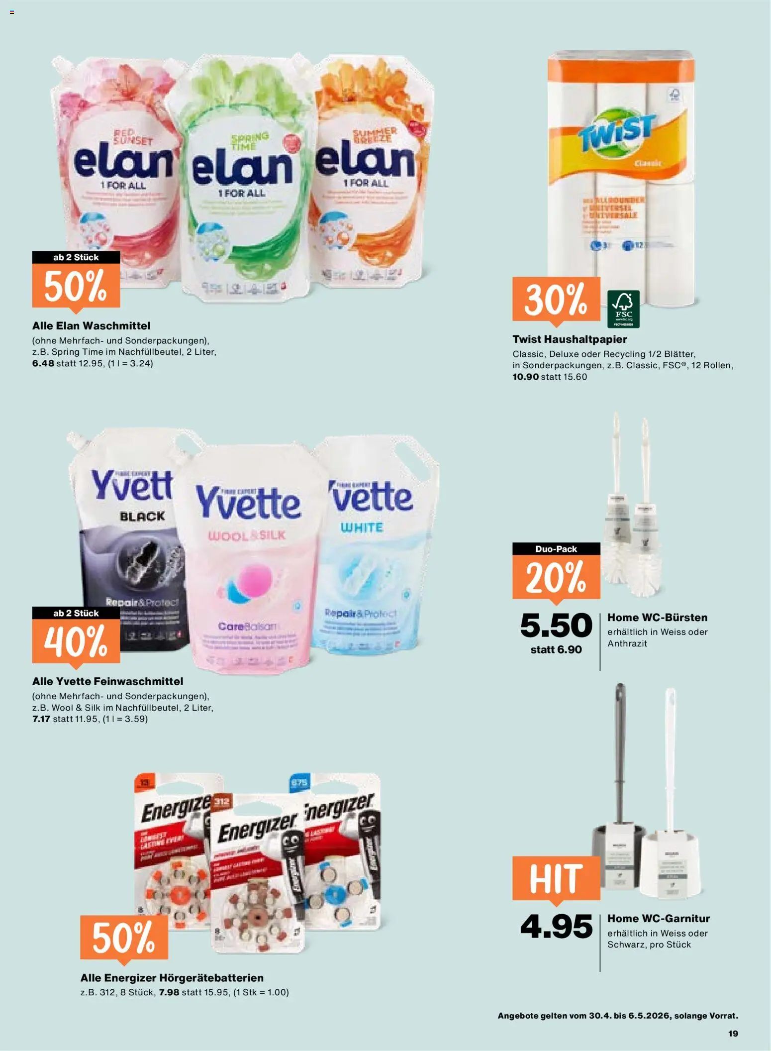 Migros aktionen – gültig ab 30.04.2026 | Seite: 19 | Produkte: Waschmittel