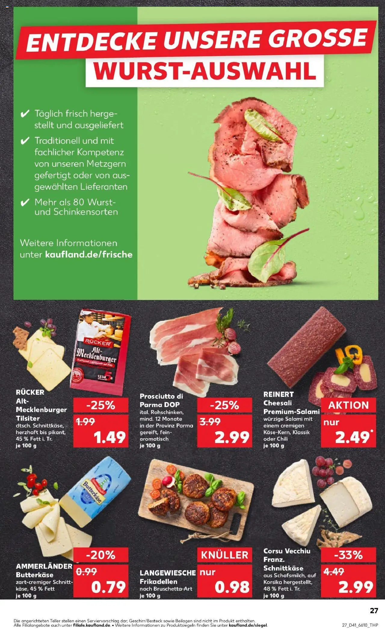 Kaufland prospekt Emmerich Am Rhein	 – gültig ab 09.10.2025 | Seite: 27 | Produkte: Wurst, Chili, Salami