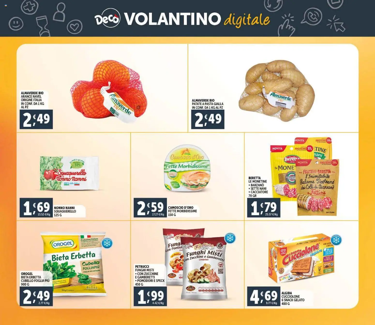 Volantino Decò del 11.01.2026 | Pagina: 22 | Prodotti: Arance, Patate, Pomodori, Zucchine
