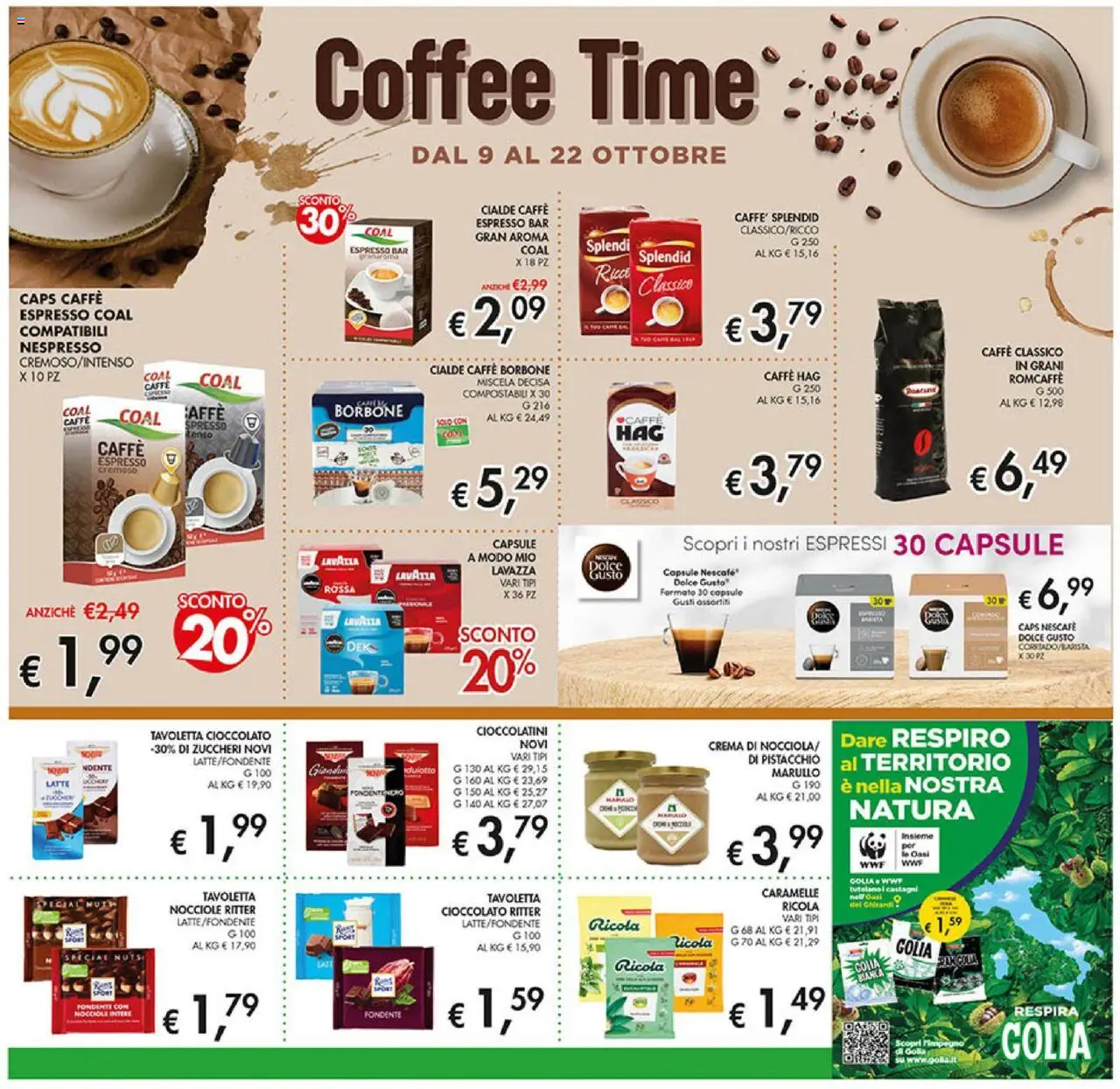 Volantino Coal del 09.10.2025 | Pagina: 18 | Prodotti: Cioccolato, Caramelle, Latte, Lavazza
