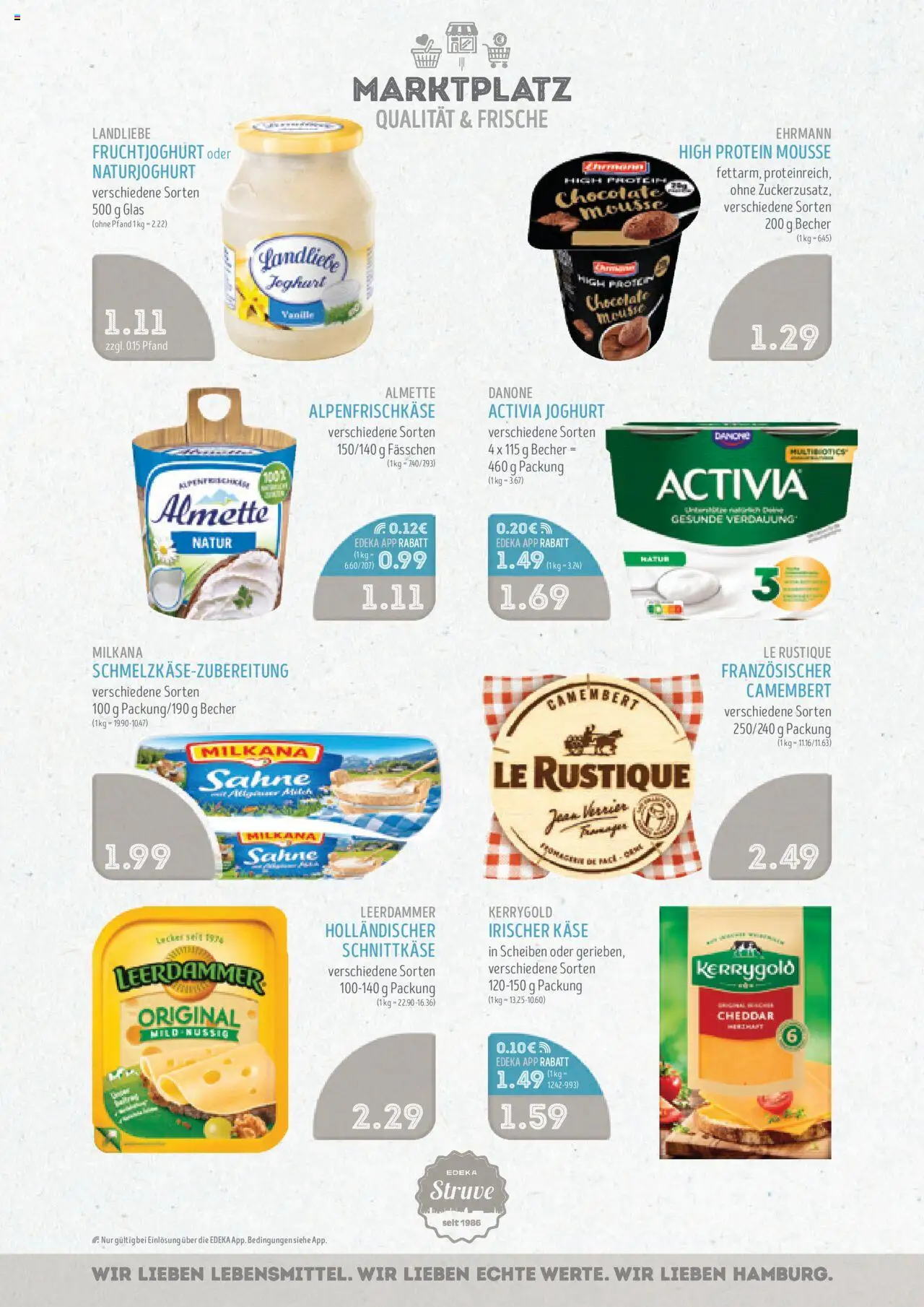 Edeka Struve Prospekt 	 – gültig ab 13.10.2025 | Seite: 6 | Produkte: Activia, Milkana, Landliebe joghurt, Sahne