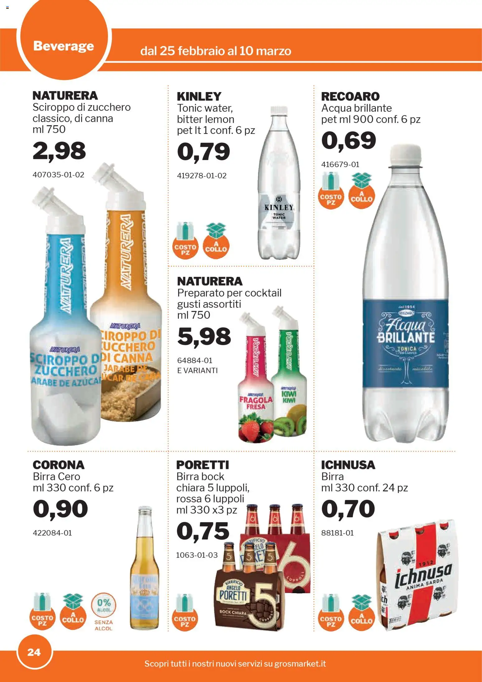 Volantino Sogegross del 25.02.2026 | Pagina: 23 | Prodotti: Birra, Kiwi, Acqua, Zucchero