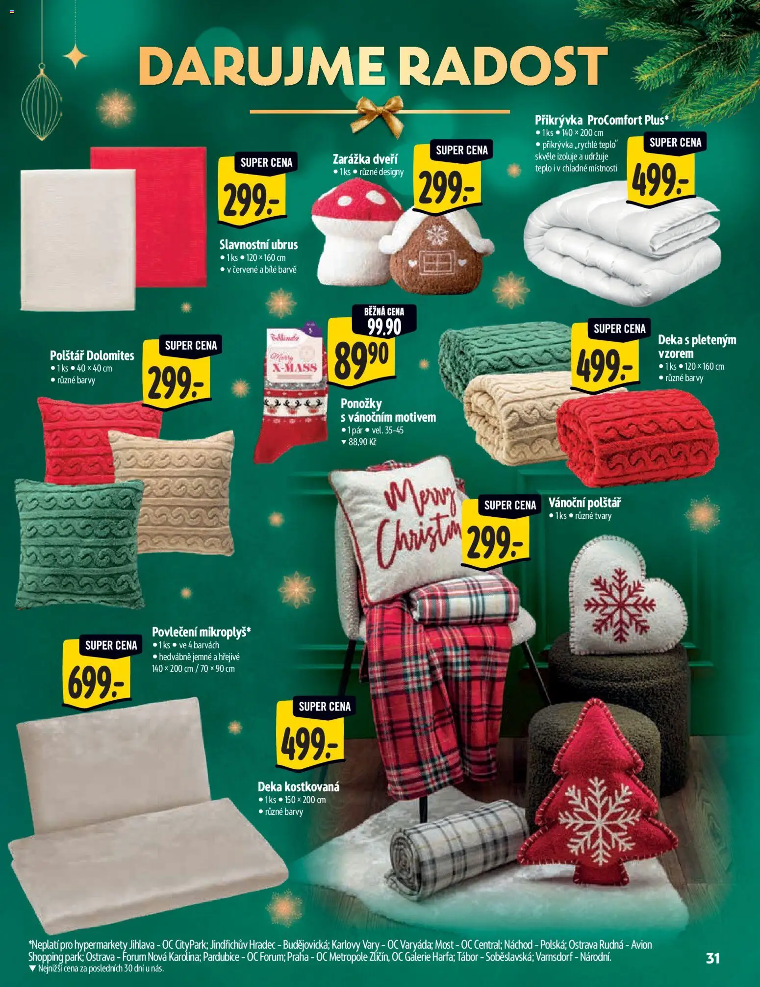 Albert katalog - Hypermarket od 29.10.2025 | Strana: 31 | Produkty: Deka, Polštář, Přikrývka, Barvy