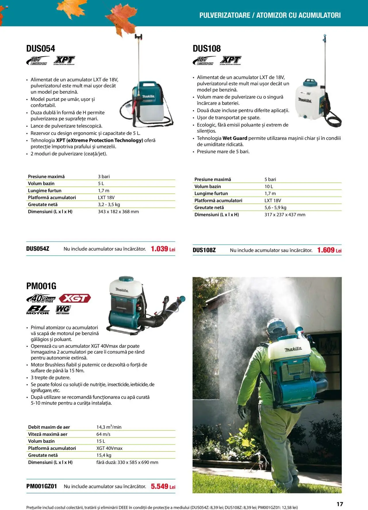 Noul catalog Makita – valabil de la 01.09.2025 | Pagină: 17 | Produse: Apă