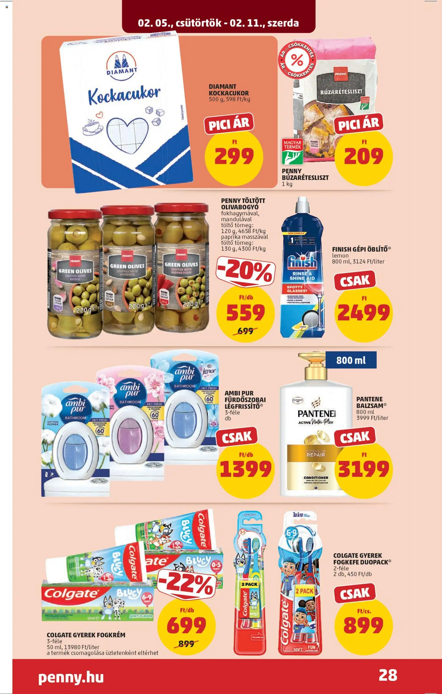 PENNY akciós ujság - amely érvényes a következő dátumtól: 05.02.2026 | Oldal: 32 | Termékek: Kockacukor, Töltő, Fogkrém, Fogkefe