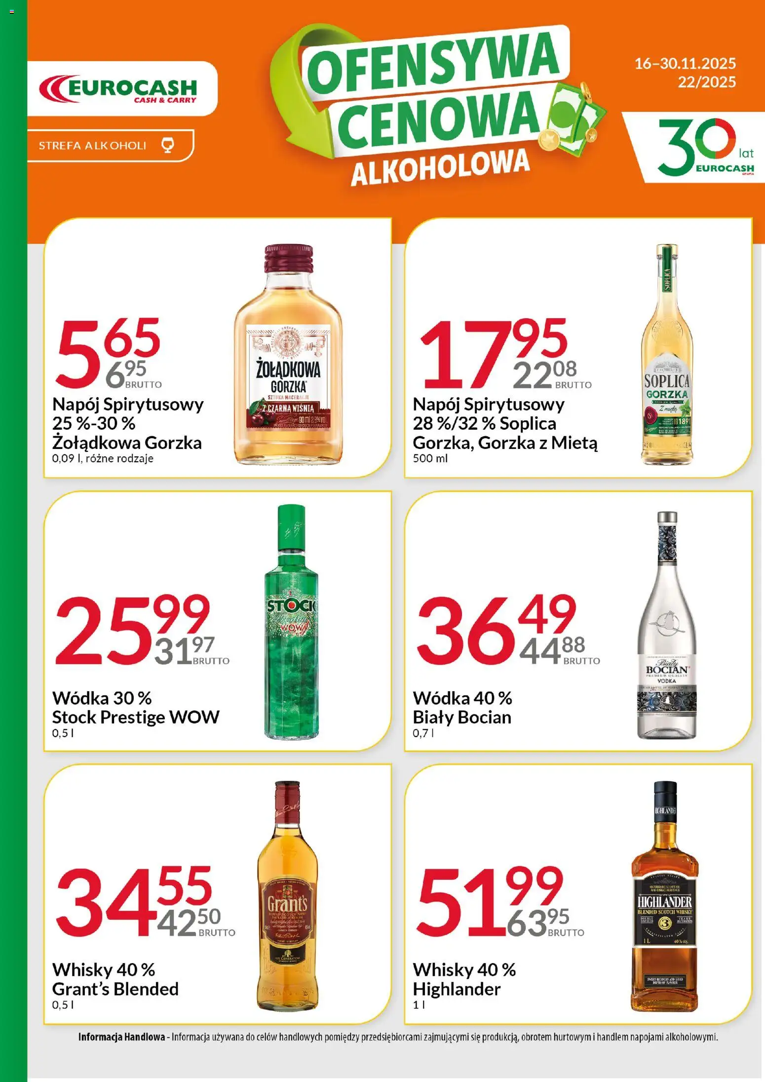 Eurocash Gazetka - Ofensywa Alkoholowa od 16.11.2025 | Strona: 2 | Produkty: Grant's, Mięta, Vodka, Wódka