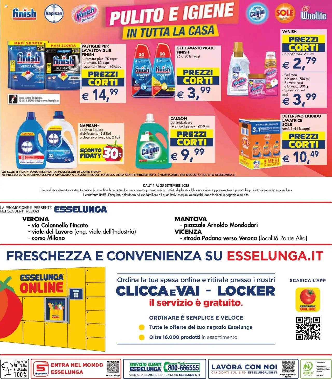 Volantino Esselunga S del 11.09.2025 | Pagina: 23 | Prodotti: Pastiglie per lavastoviglie, Anticalcare, Lavatrice, Lavastoviglie