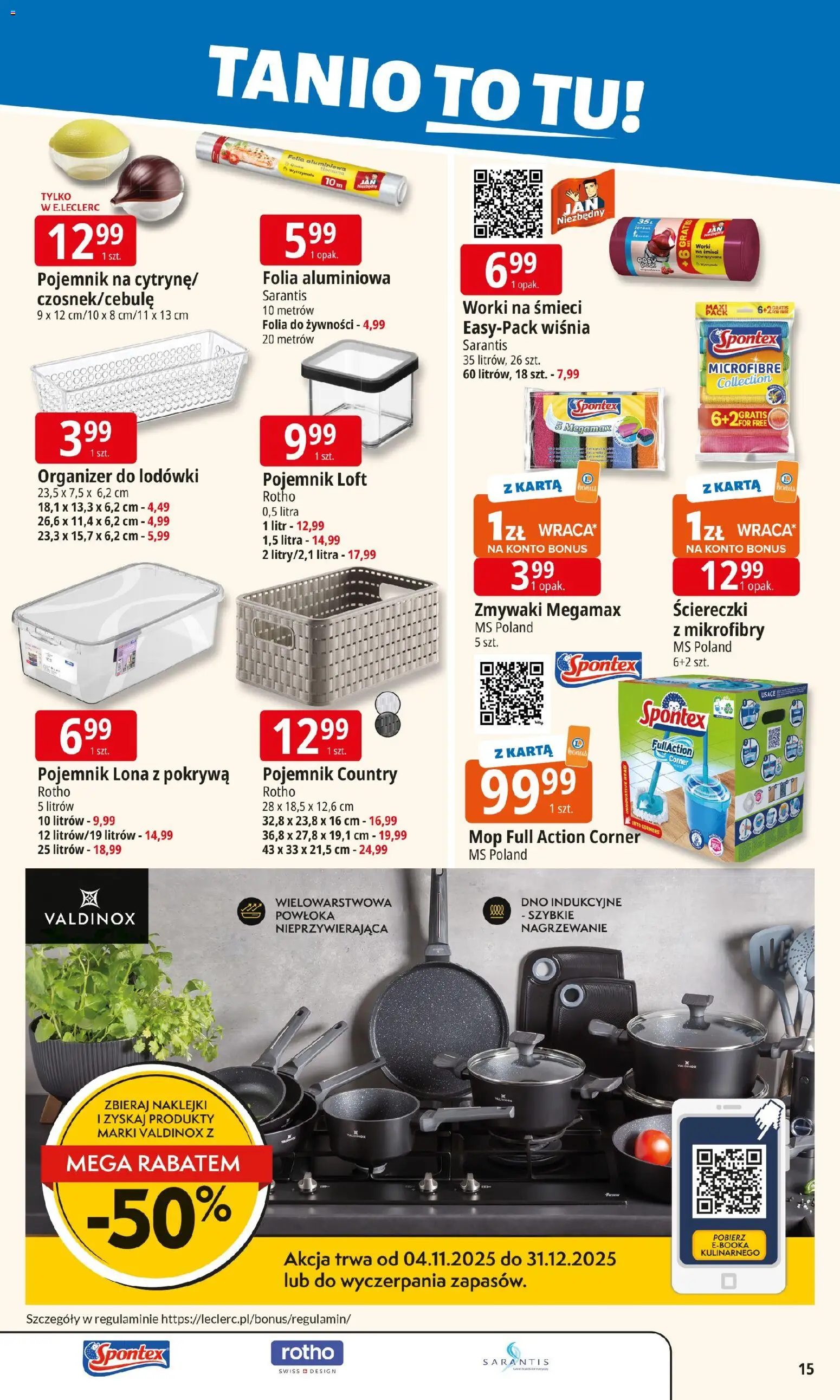 E.Leclerc Gazetka - Elbląg od 04.11.2025 | Strona: 15 | Produkty: Karta, Naklejki