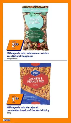 Action - Prévisualisation de Action catalogue de la semaine 14 valide à partir de 01.04.2026 | Page: 25 | Produits: Raisins secs, Noix de cajou, Edamame, Thé