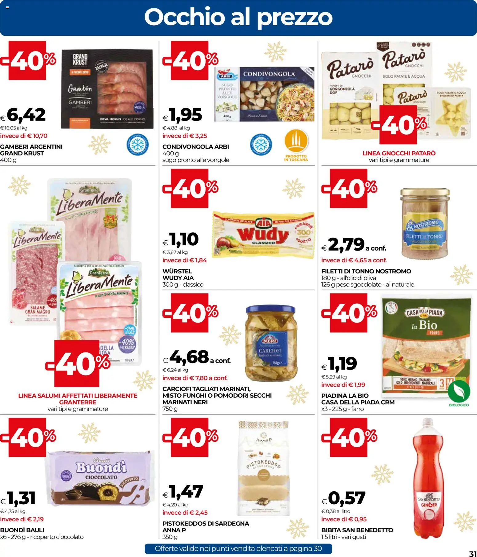 Volantino COOP del 04.12.2025 | Pagina: 31 | Prodotti: Vongole, Funghi, Carciofi, Tonno