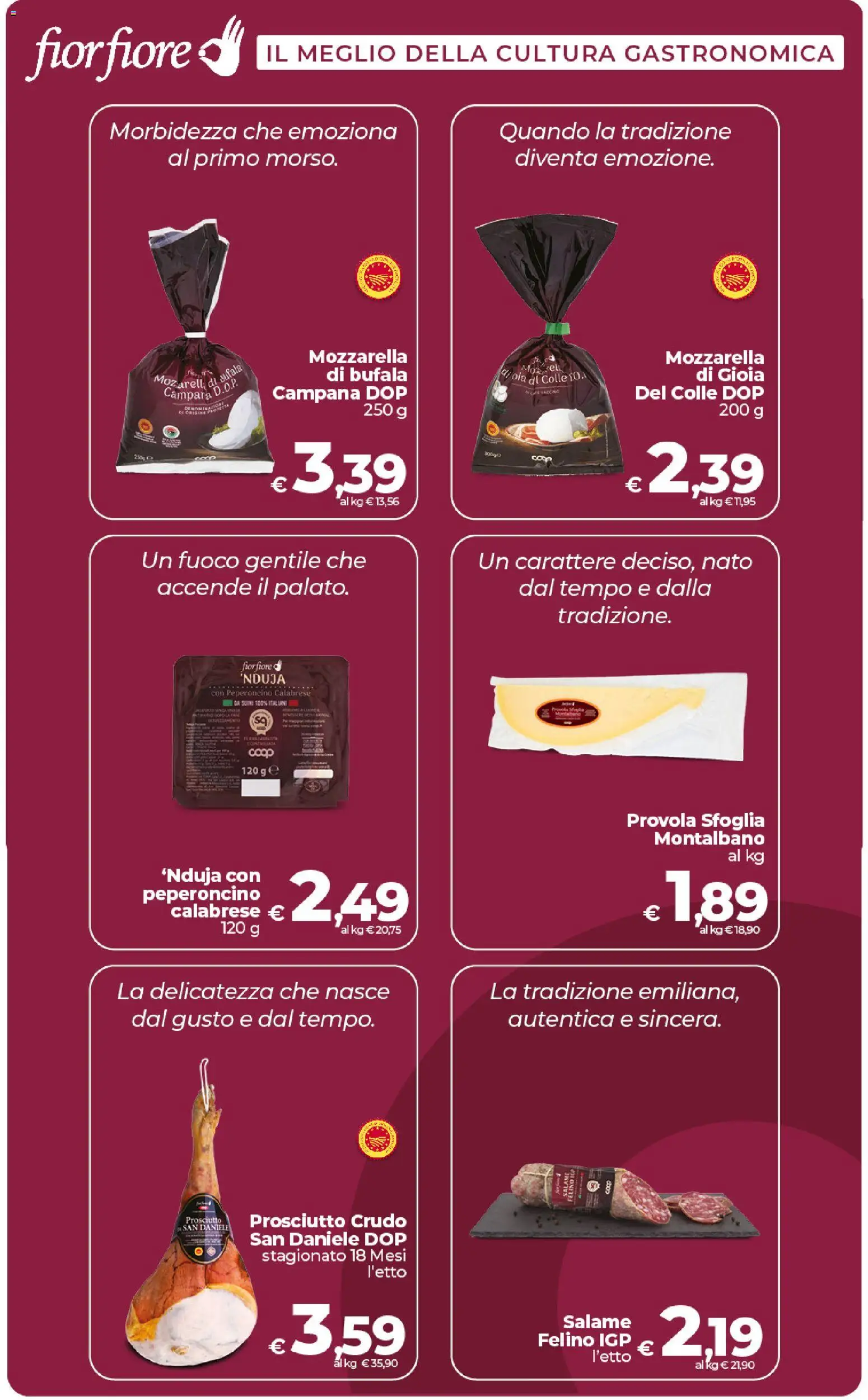 Volantino COOP del 27.01.2026 | Pagina: 6 | Prodotti: Prosciutto Crudo, Mozzarella, Prosciutto, Peperoncino