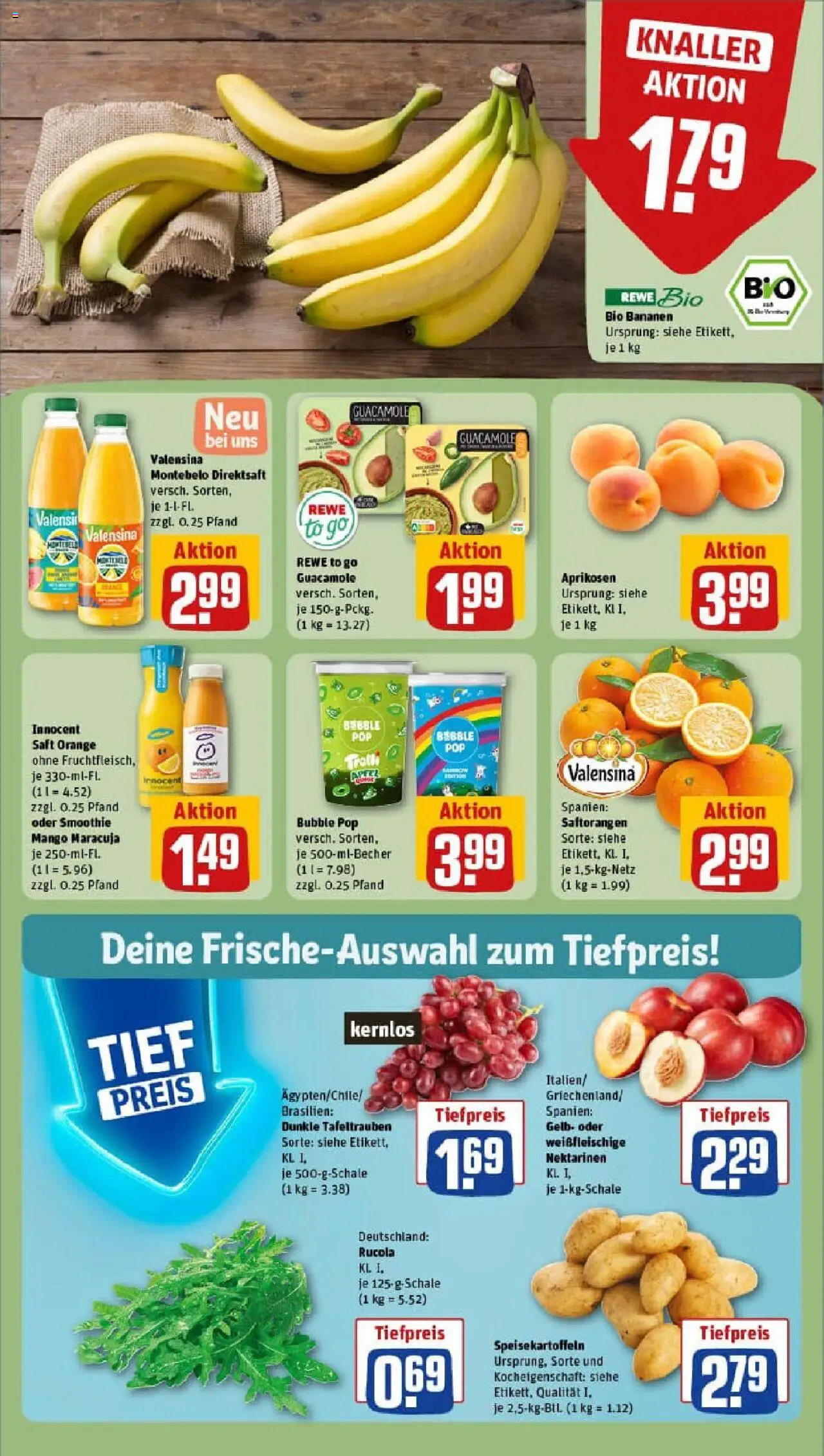 Rewe prospekt Dahme / Mark	 - gültig ab dem 22.06.2025 | Seite: 6 | Produkte: Nektarinen, Rucola, Bananen, Valensina