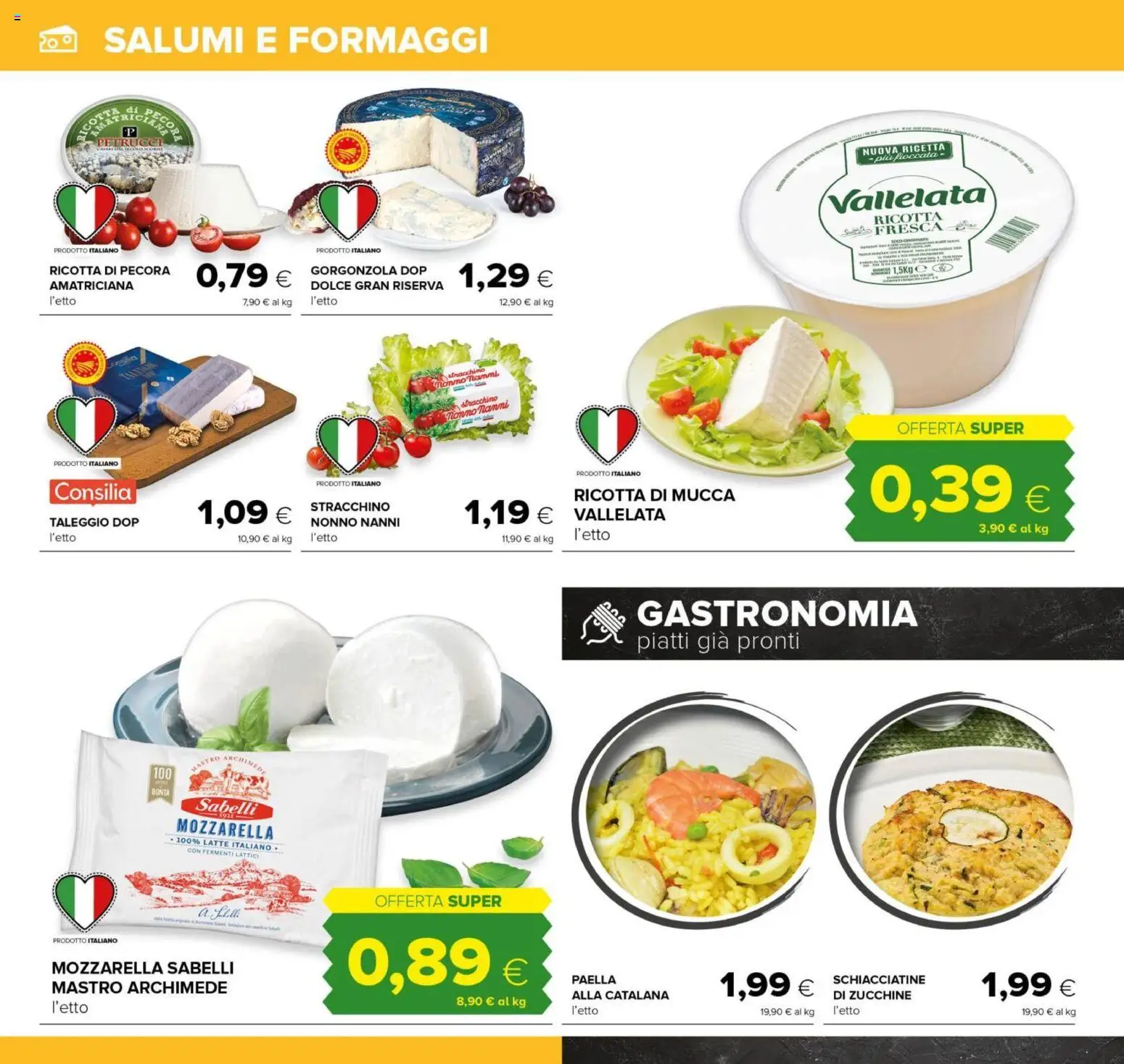 Volantino Tigre del 26.03.2026 | Pagina: 18 | Prodotti: Mozzarella, Latte, Ricotta, Zucchine