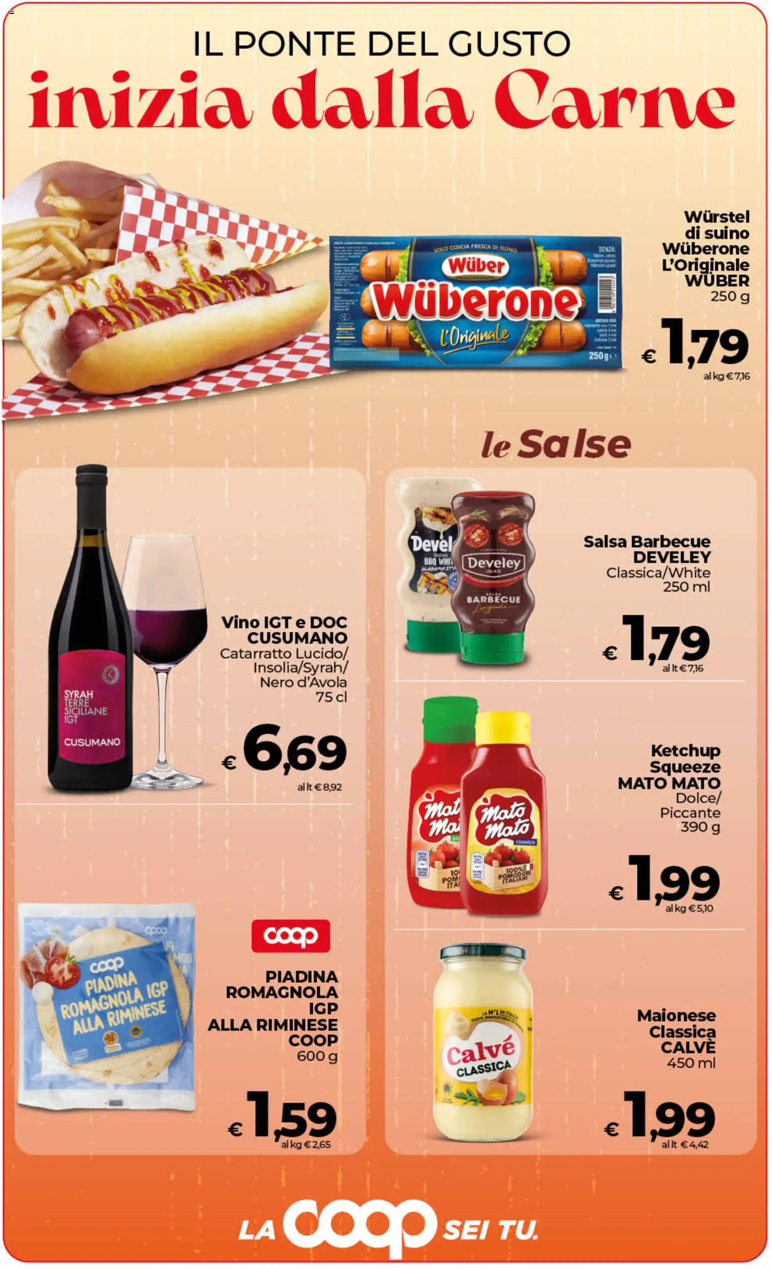 Volantino COOP del 28.04.2026 | Pagina: 14 | Prodotti: Maionese, Salsa, Piadina, Salsa barbecue