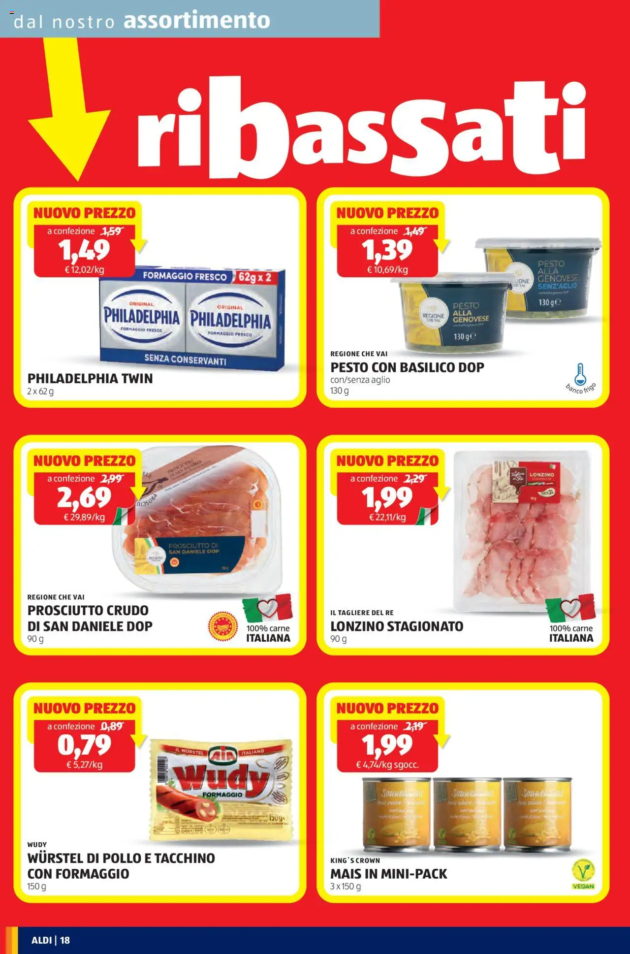 Volantino Aldi del 01.09.2025 | Pagina: 18 | Prodotti: Prosciutto Crudo, Pollo, Tacchino, Formaggio