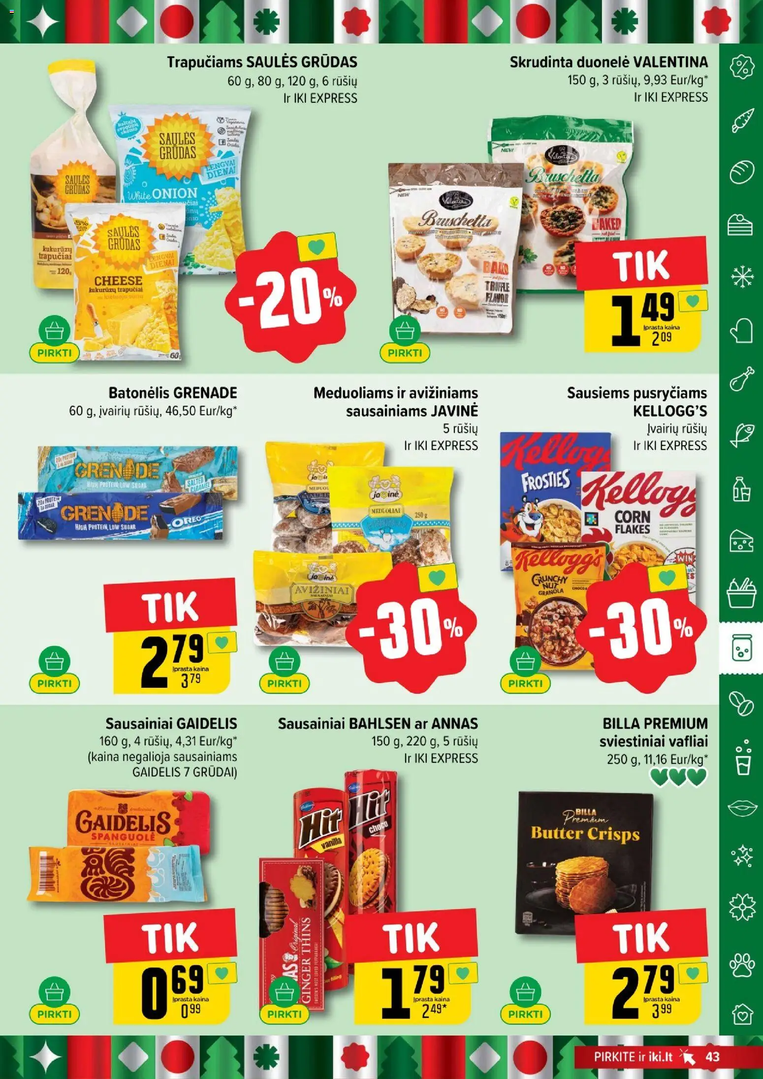 IKI akcijos nuo 17.11.2025 | Puslapis: 43 | Prekių: Sausainiai, Vafliai