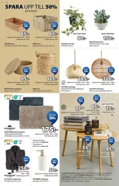 JYSK reklamblad aktuell från 08.09.2025 | Sida: 12 | Produkter: Badrumsmatta, Konstväxt, Korg