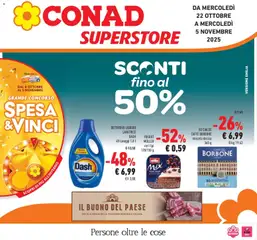Anteprima del volantino Conad - Sconti fino al 50% valido a partire dal 22.10.2025