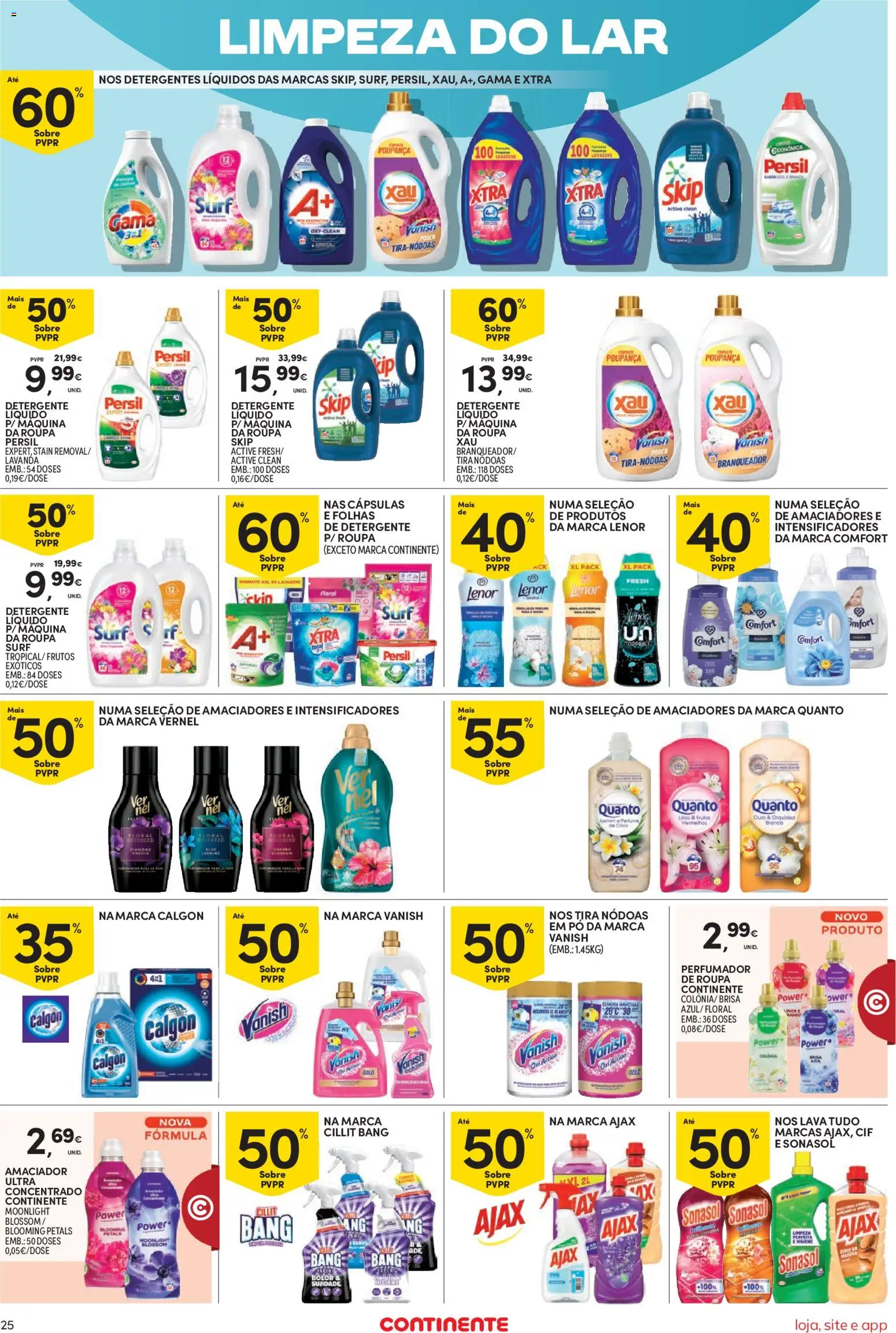 Continente Semanal Continente Bom Dia │ válido de 26.12.2025 | Página: 25 | Produtos: Perfume, Pó, Detergente, Persil