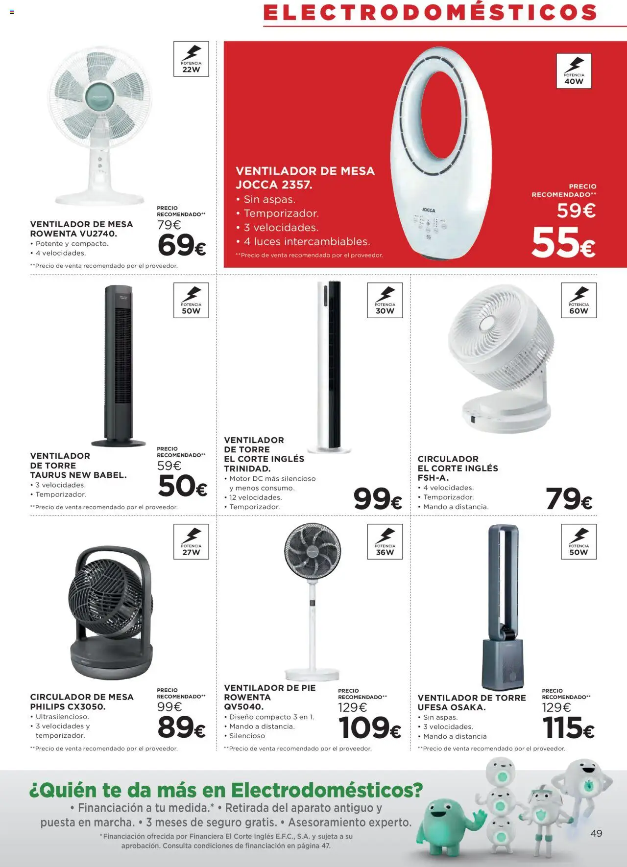 Hipercor catálogo │ válido desde el 05.06.2025 | Página: 55 | Productos: Ventilador, Ventilador de pie, Circulador, Mesa