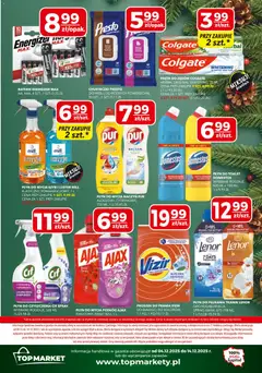 Pogląd oferty "Top Market Gazetka" - ważna od 04.12.2025 | Strona: 12 | Produkty: Płyn do płukania tkanin Lenor, Baterie, Płyn do płukania tkanin, Domestos