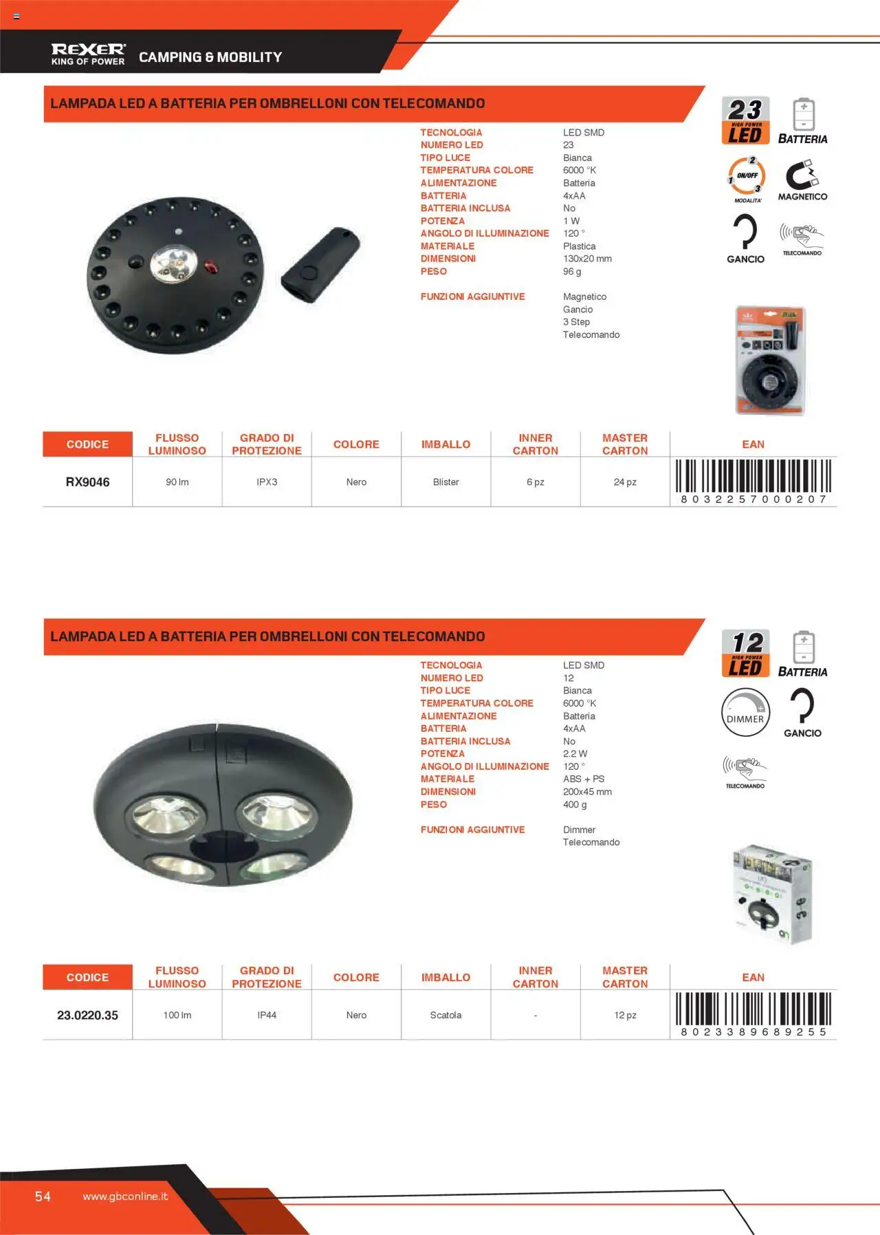 Volantino GBC del 31.05.2025 | Pagina: 54 | Prodotti: Telecomando, Scatola, Batteria, Lampada