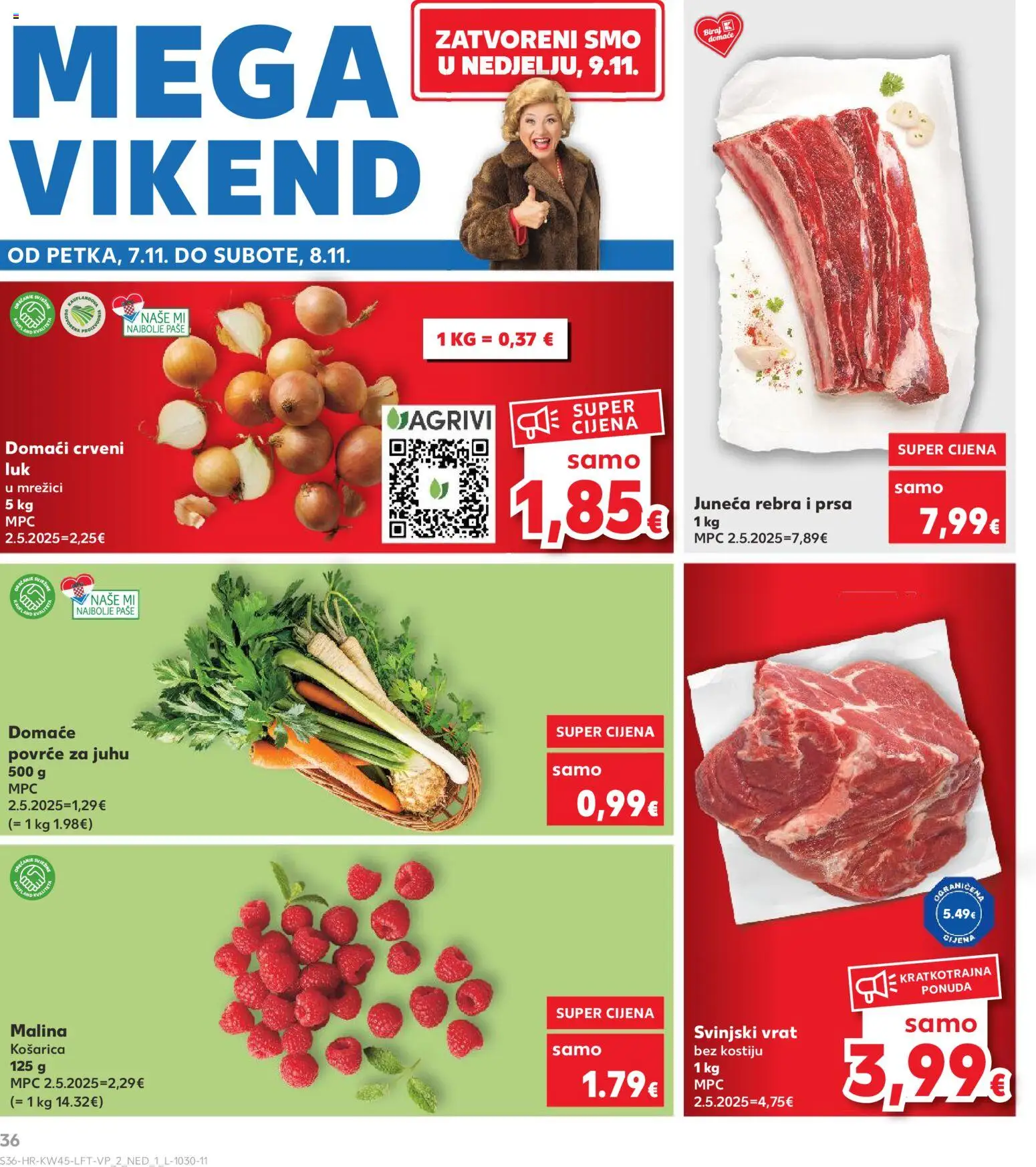 Kaufland katalog | vrijedi od 05.11.2025 | Stranica: 36 | Proizvodi: Svinjski vrat, Crveni luk, Luk, Povrće