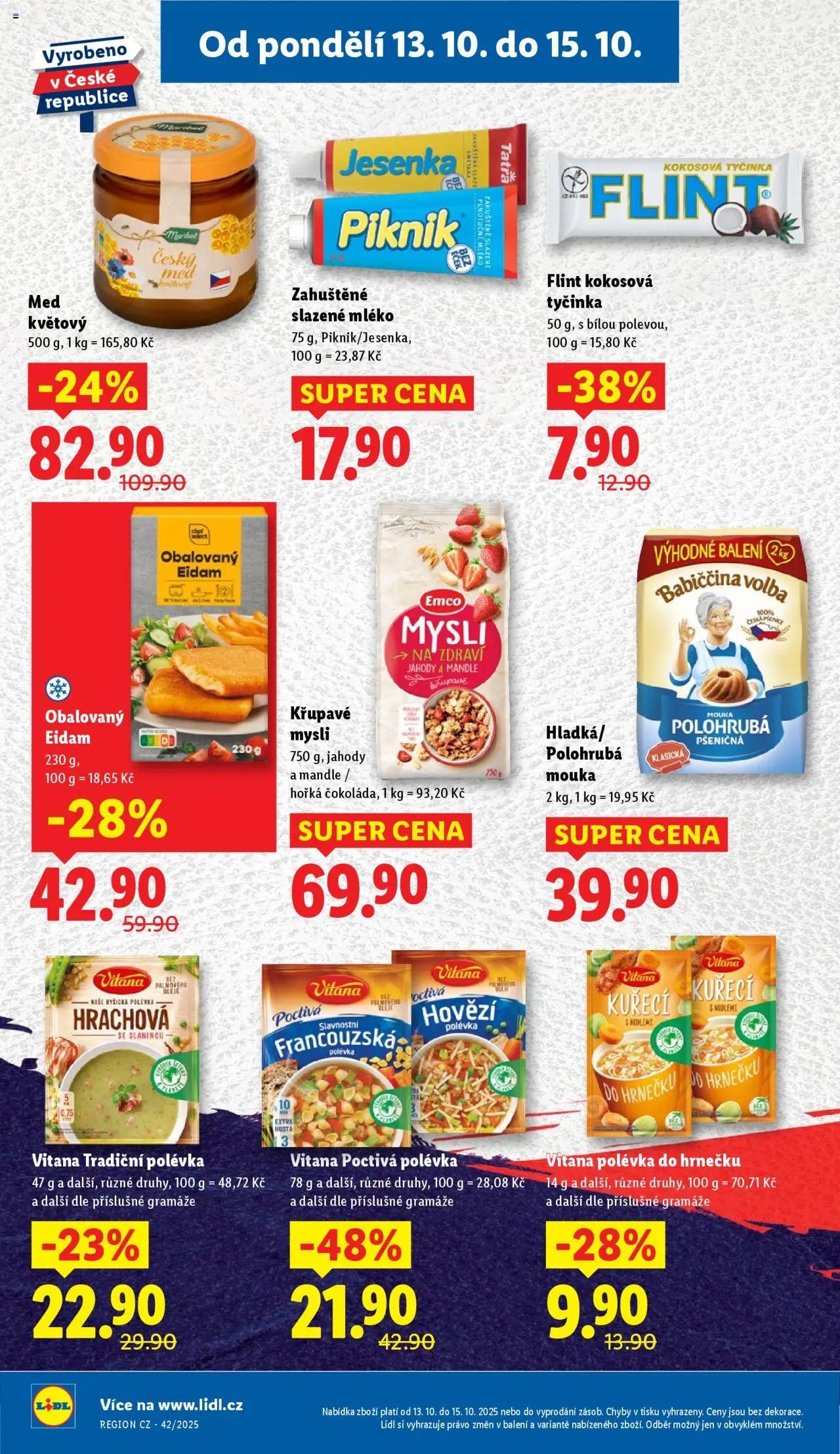 Lidl leták od 13.10.2025 | Strana: 14 | Produkty: Oleje, Mléko, Med, Mandle