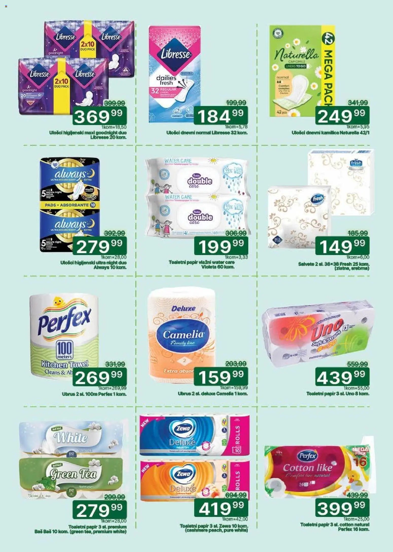 Univerexport katalog - važi od 27.04.2026 | Strana: 30 | Proizvode: PC, Salvete, Ubrus