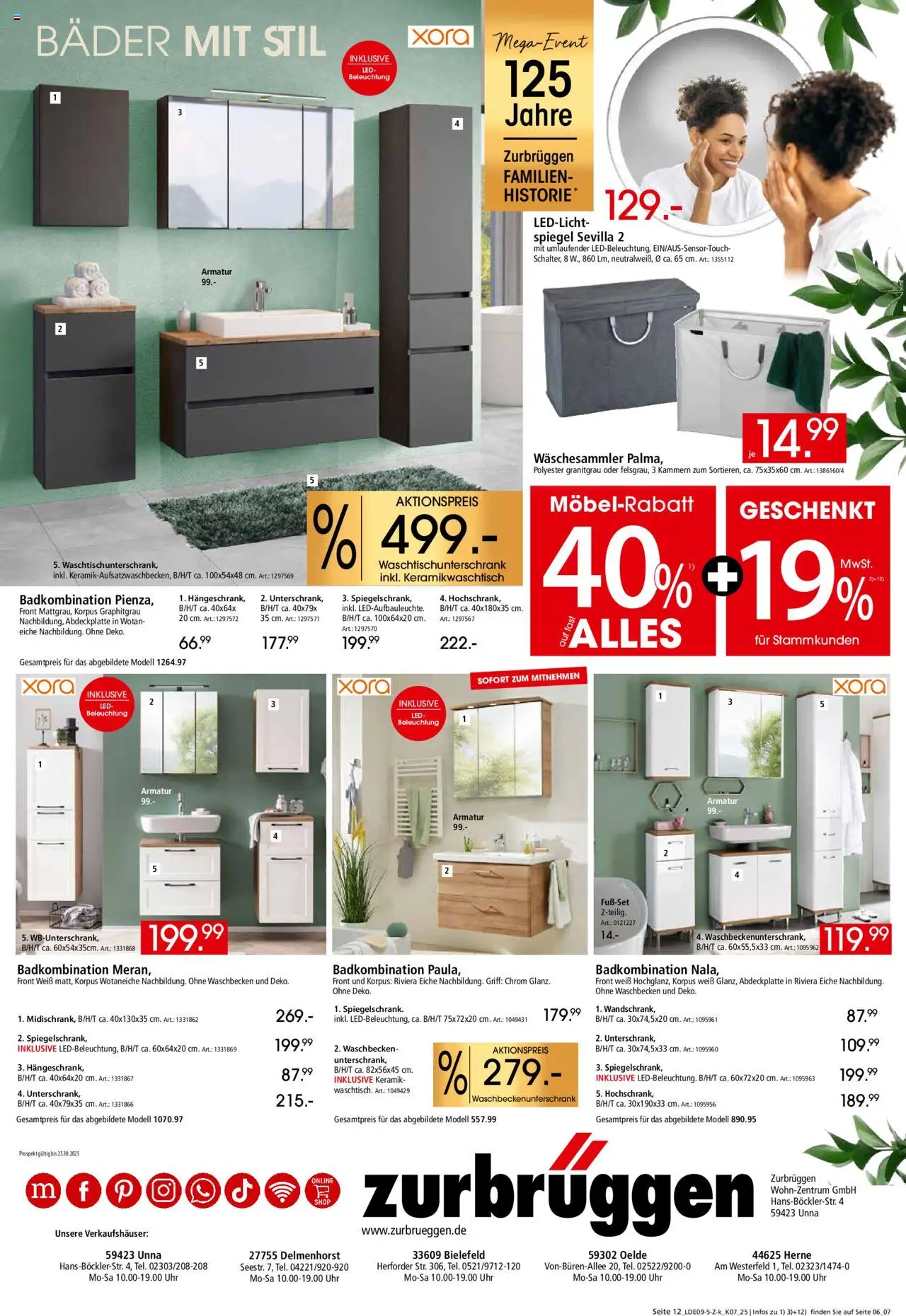 Zurbrüggen - Küchen für Ihr Zuhause – gültig ab 14.09.2025 | Seite: 18 | Produkte: Waschbecken, Spiegel, Armatur, Uhr