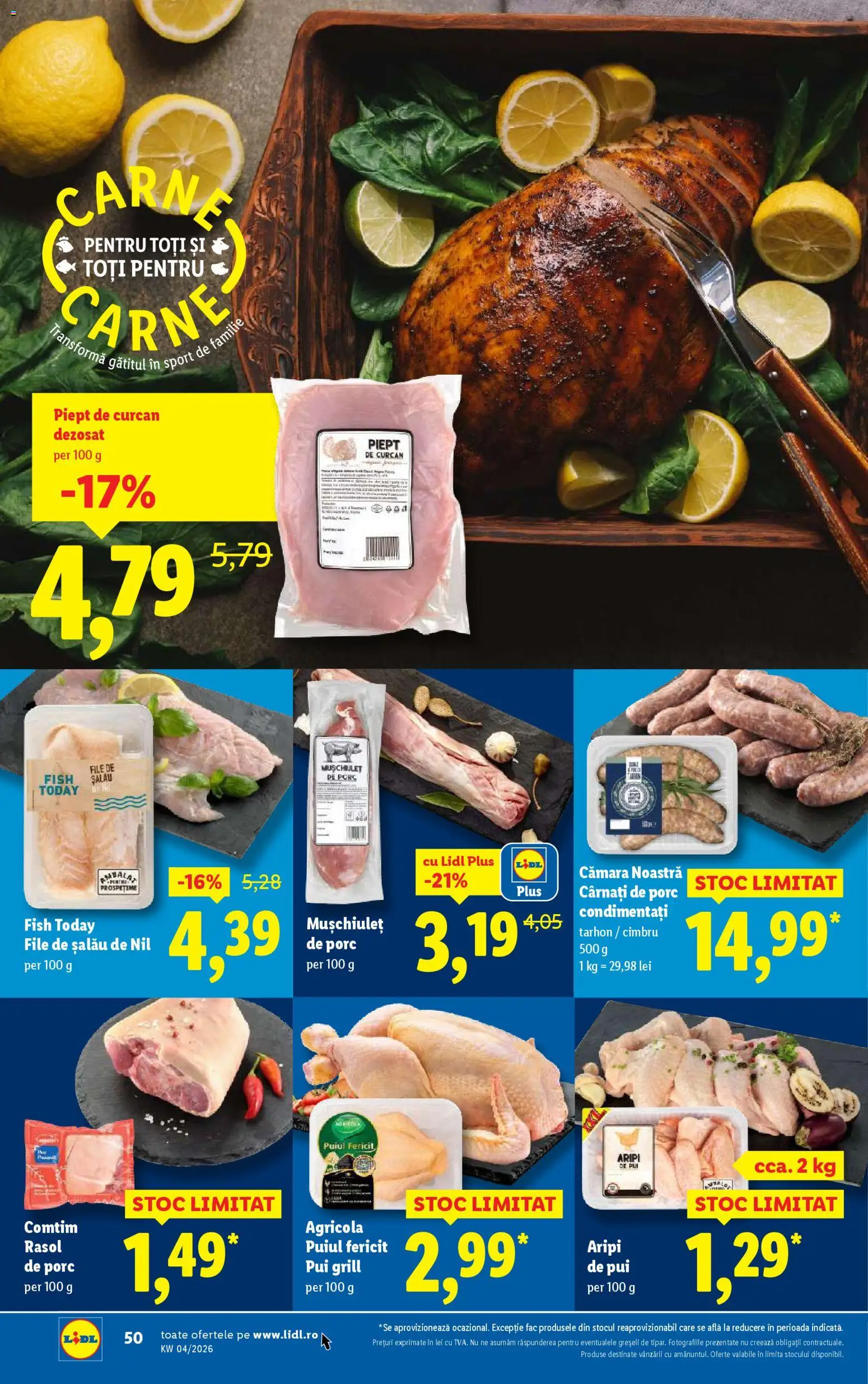 Noul catalog Lidl – valabil de la 19.01.2026 | Pagină: 50 | Produse: Grill, Hacıyatmaz Kedi Oyuncağı, Rasol, Cârnați