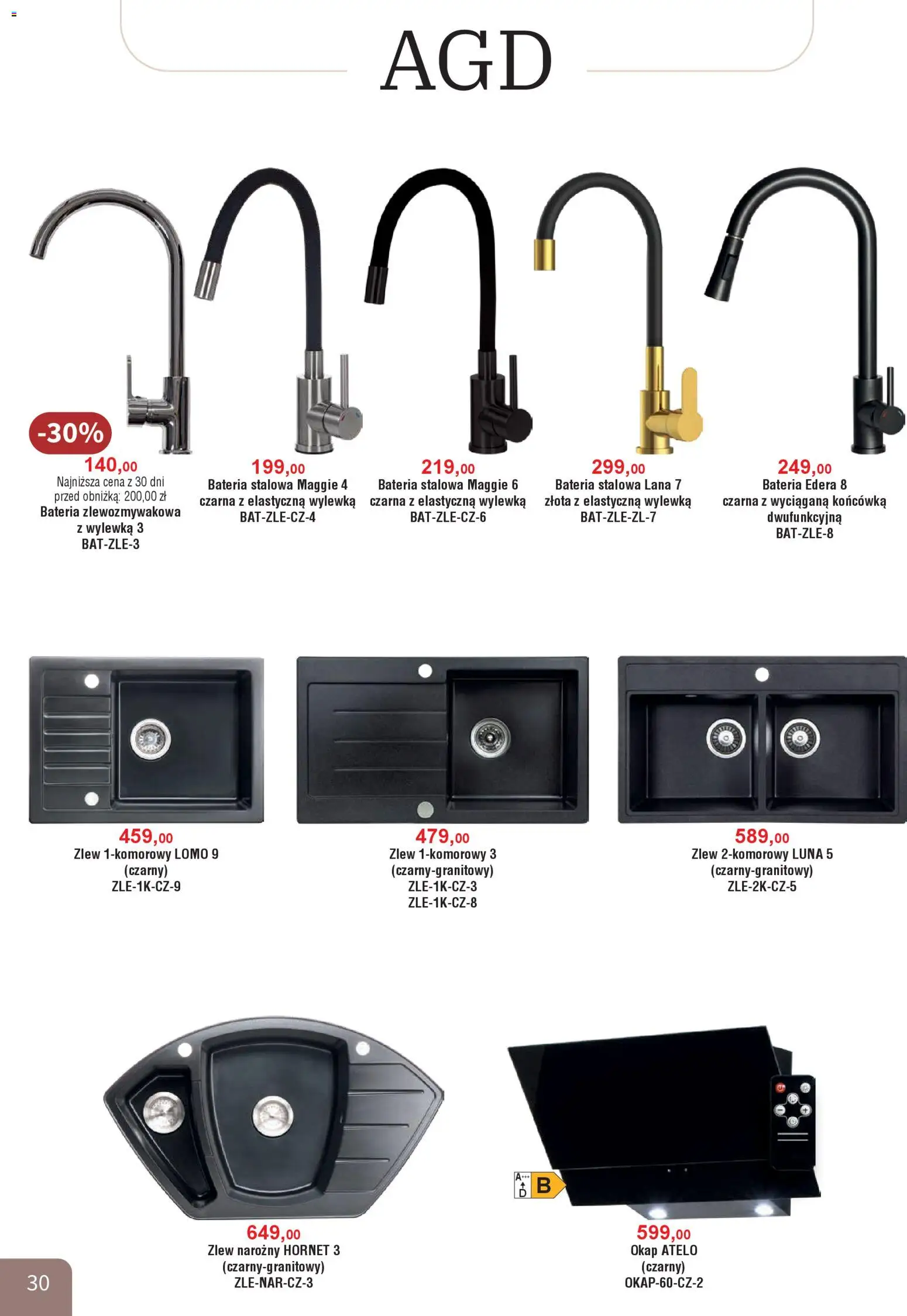 Bodzio Katalog od 01.01.2026 | Strona: 30 | Produkty: Bateria, Okap
