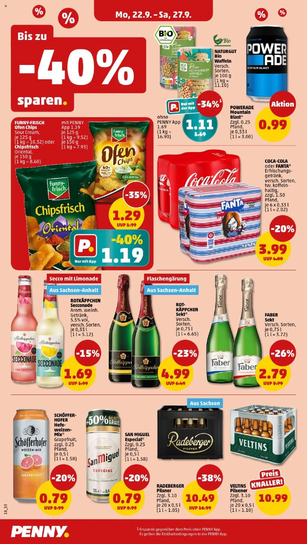 Penny - Thüringen – gültig ab 22.09.2025 | Seite: 20 | Produkte: Ofen, Sekt, Grapefruit, Powerade