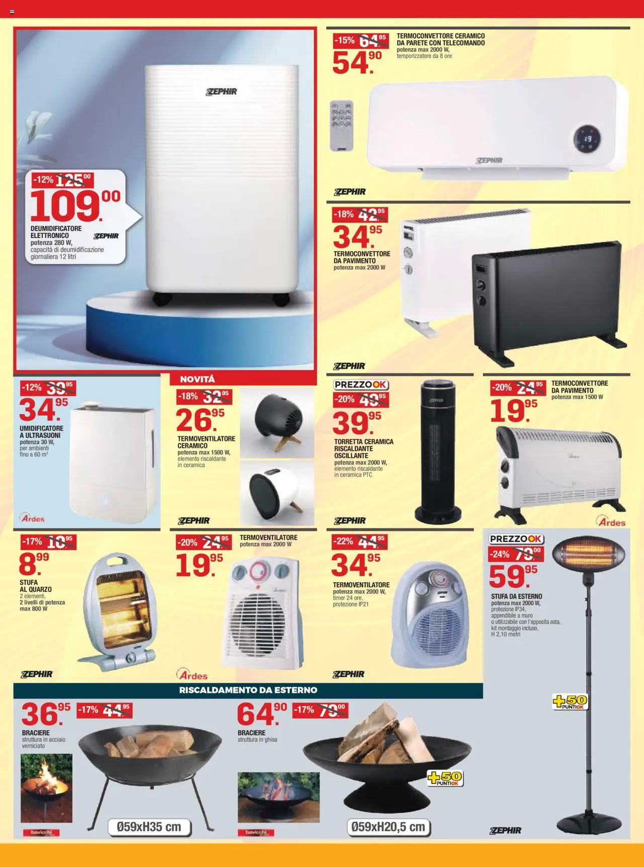 Volantino Brico OK del 09.10.2025 | Pagina: 2 | Prodotti: Deumidificatore, Telecomando, Pavimento, Stufa