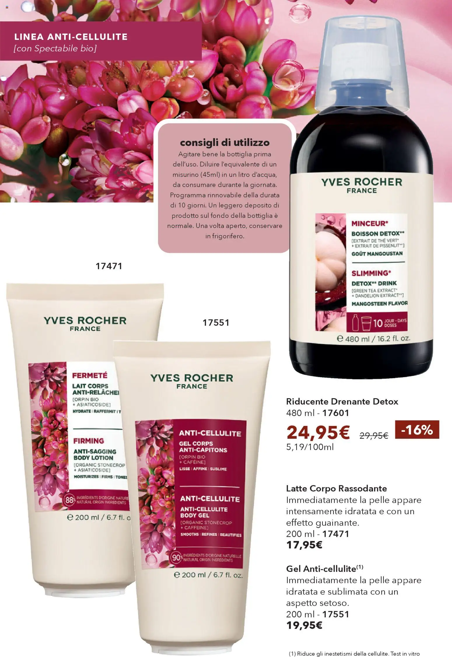 Volantino Yves Rocher del 17.02.2026 | Pagina: 62 | Prodotti: Latte, The, Bottiglia