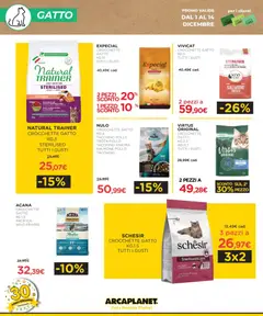 Anteprima del volantino Volantino Arcaplanet	 valido a partire dal 01.12.2025 | Pagina: 2 | Prodotti: Pollo, Tacchino, Tonno, Crocchette gatto