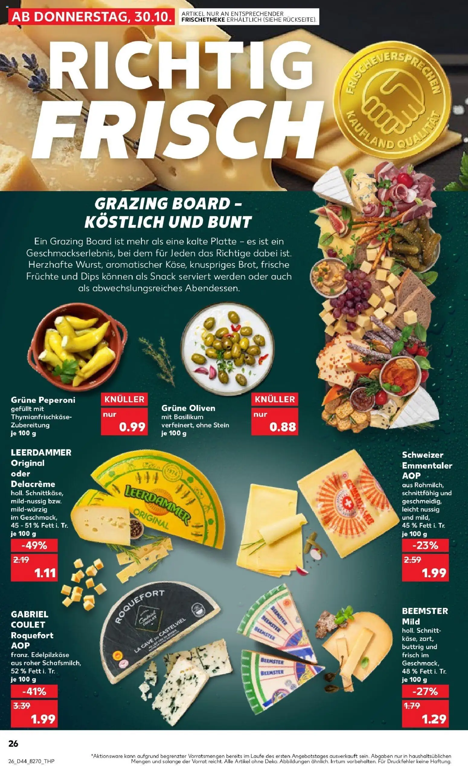 Kaufland prospekt Höxter	 – gültig ab 30.10.2025 | Seite: 26 | Produkte: Leerdammer
