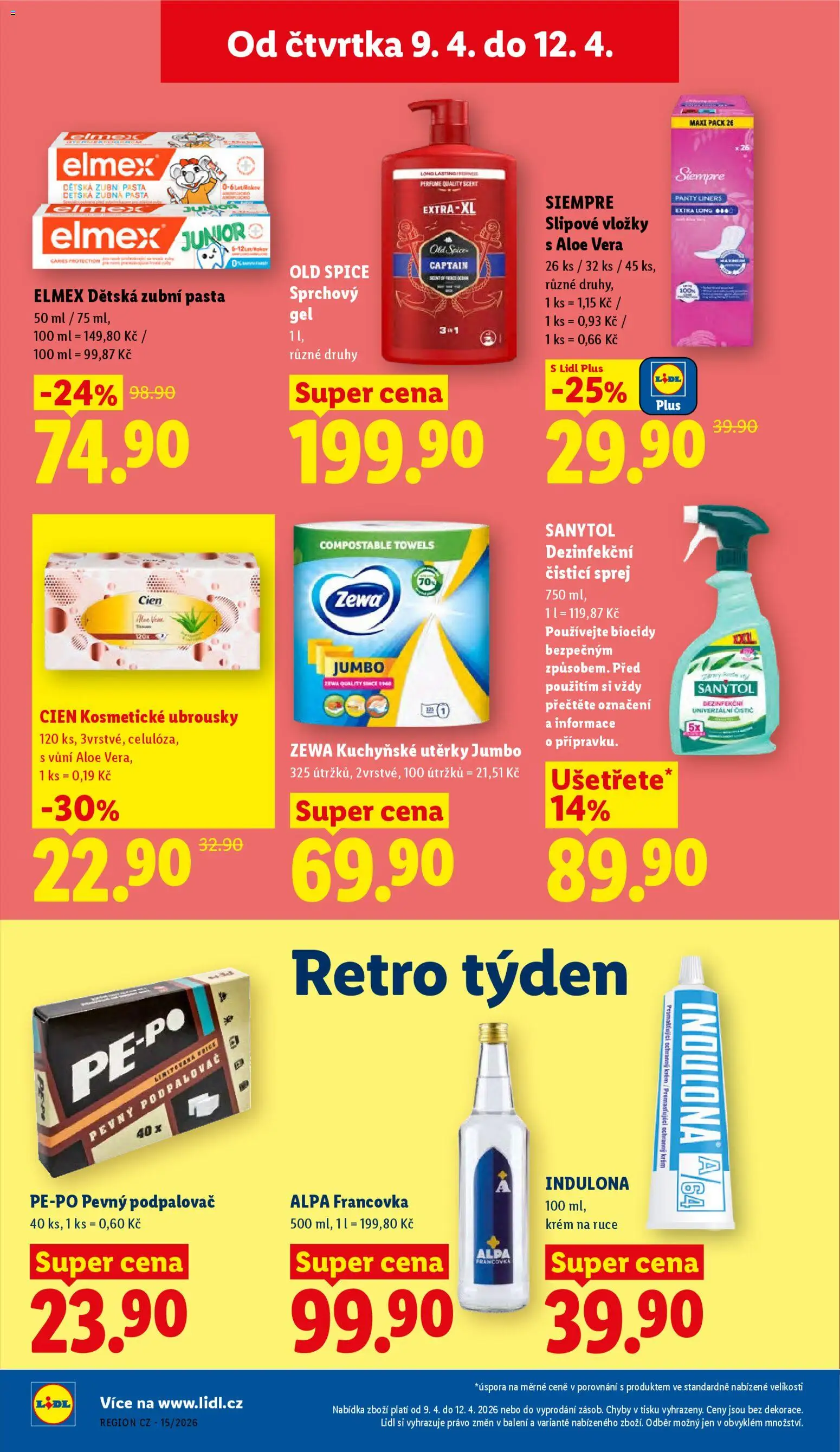 Lidl leták od 09.04.2026 | Strana: 26 | Produkty: Krém na ruce, Cien, Univerzální čistič, Pepo