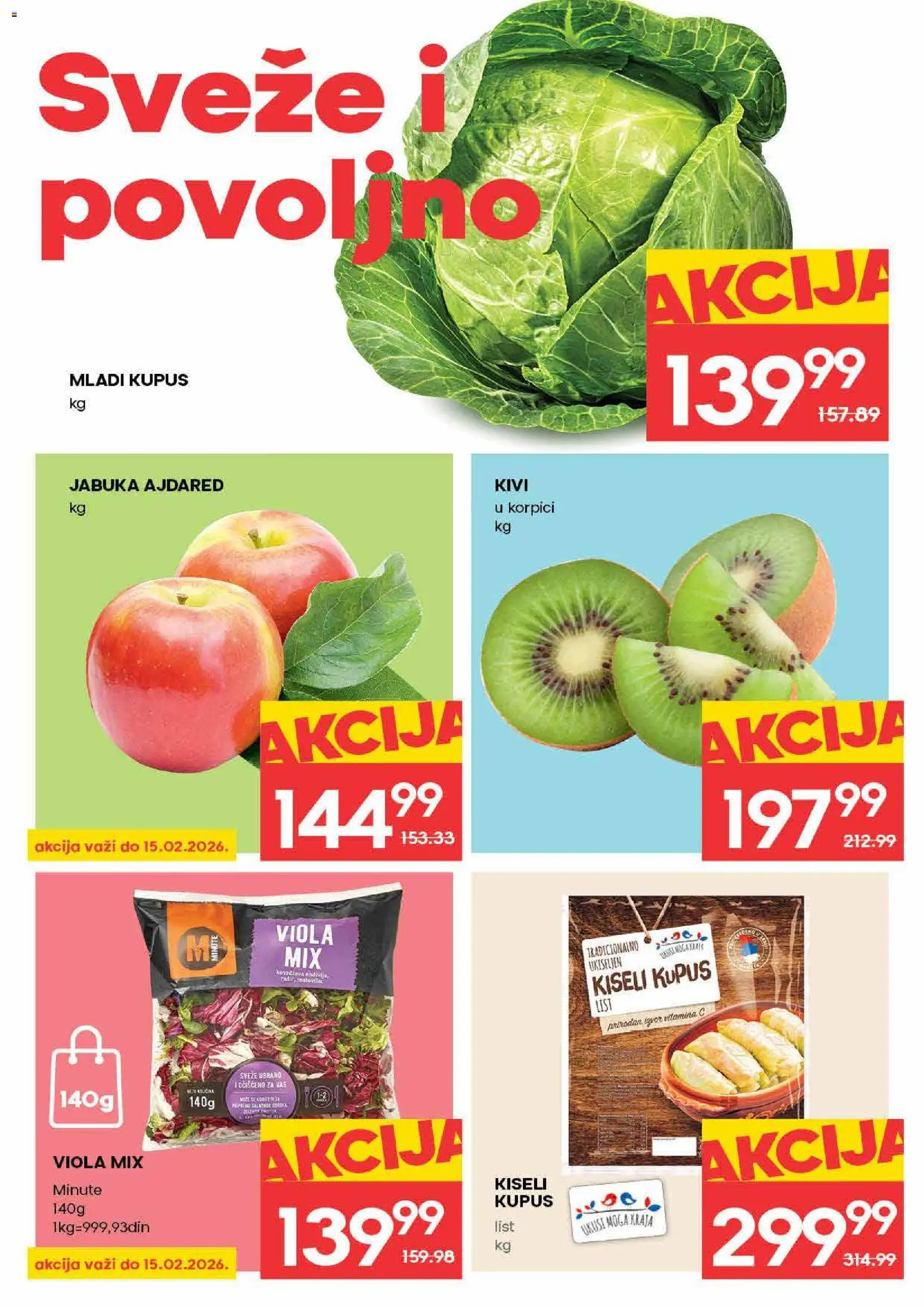 Roda katalog - važi od 12.02.2026 | Strana: 2 | Proizvode: Kivi, Kiseli kupus, Kupus