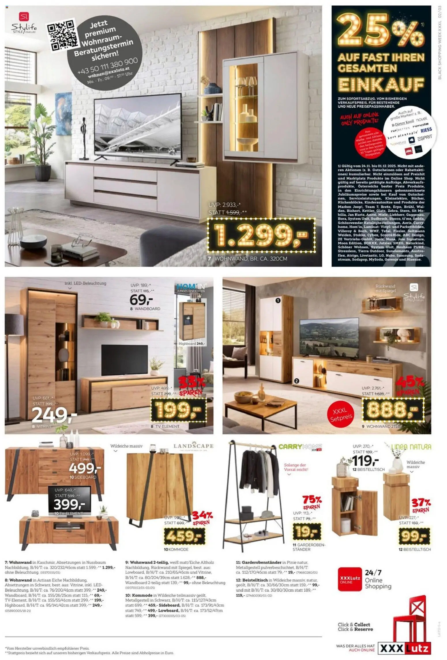 XXXLutz - Black Friday gültig ab 25.11.2025 | Seite: 3 | Produkte: Uhr, Kommode, Spiegel