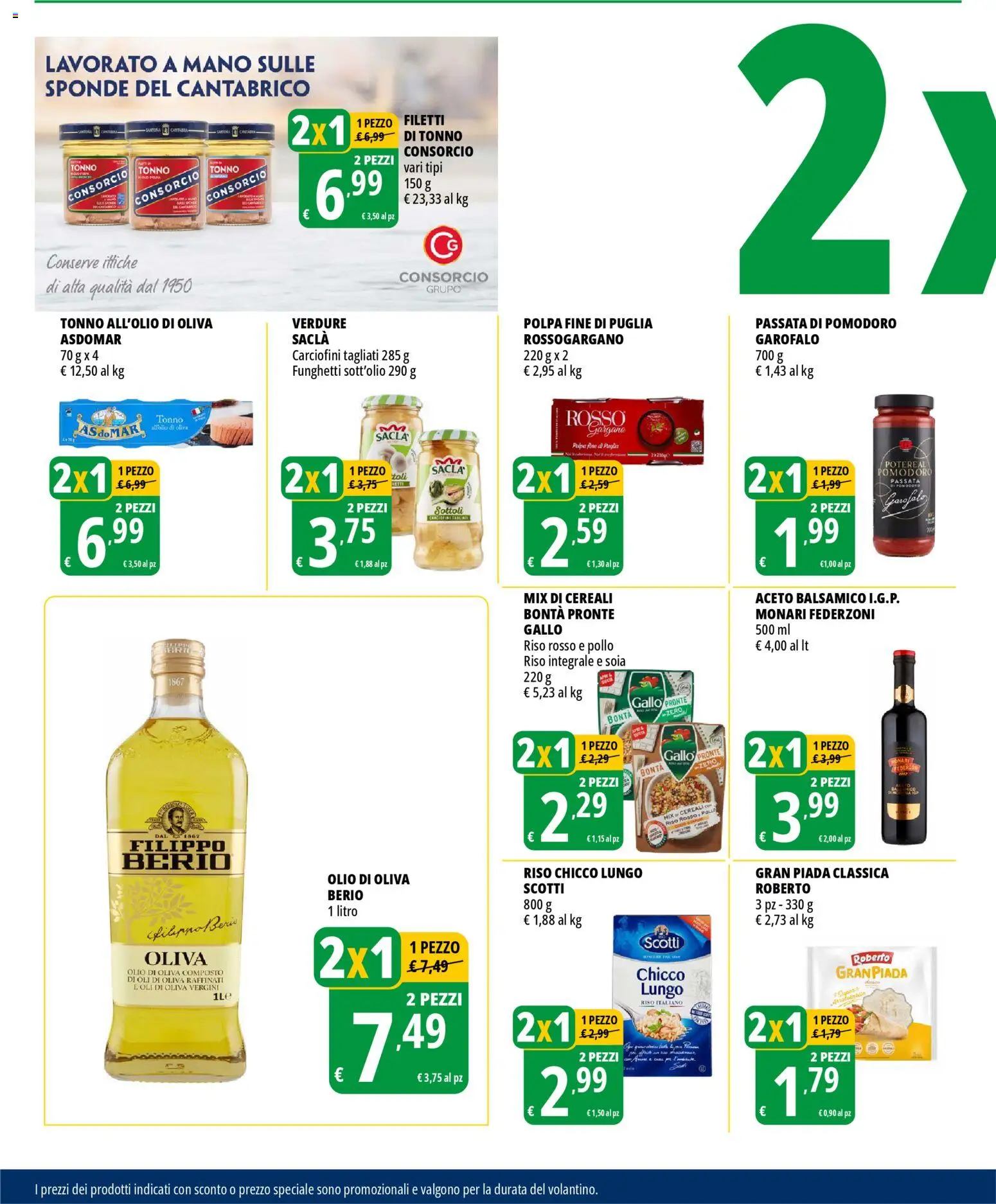 Volantino Tigros del 28.10.2025 | Pagina: 4 | Prodotti: Verdure, Olio, Tonno, Aceto