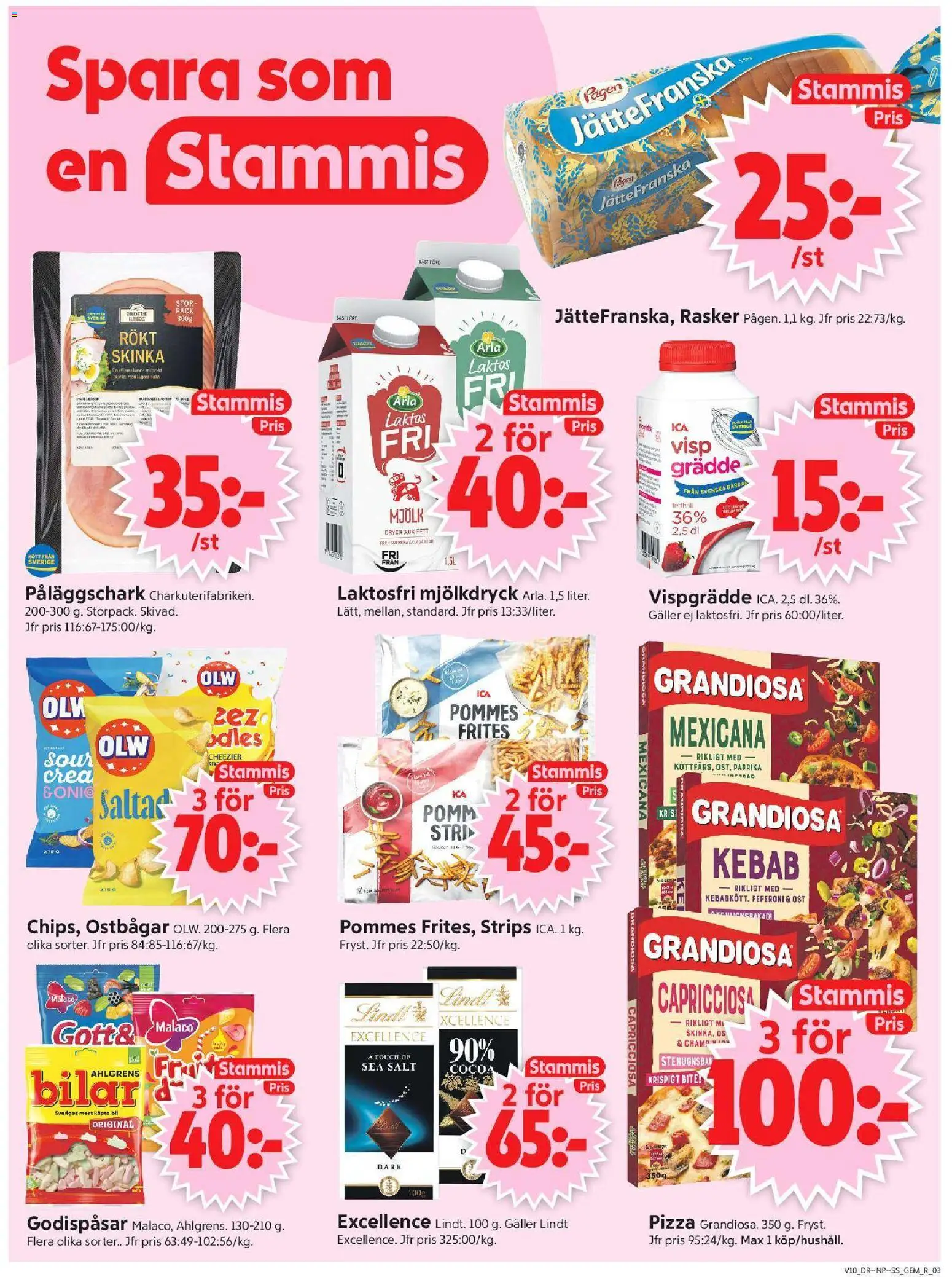 ICA Supermarket reklamblad aktuell från 02.03.2026 | Sida: 3 | Produkter: Gem, Visp, Galler, Grädde