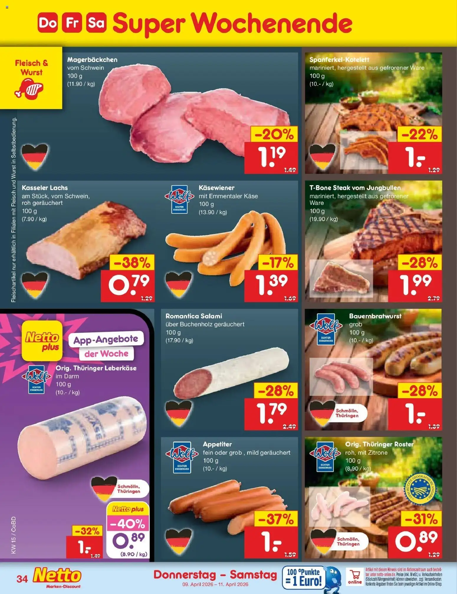 Netto Marken-Discount Prospekt Delitzsch	 – gültig ab 07.04.2026 | Seite: 50 | Produkte: Lachs, Zitrone, Steak, Leberkase